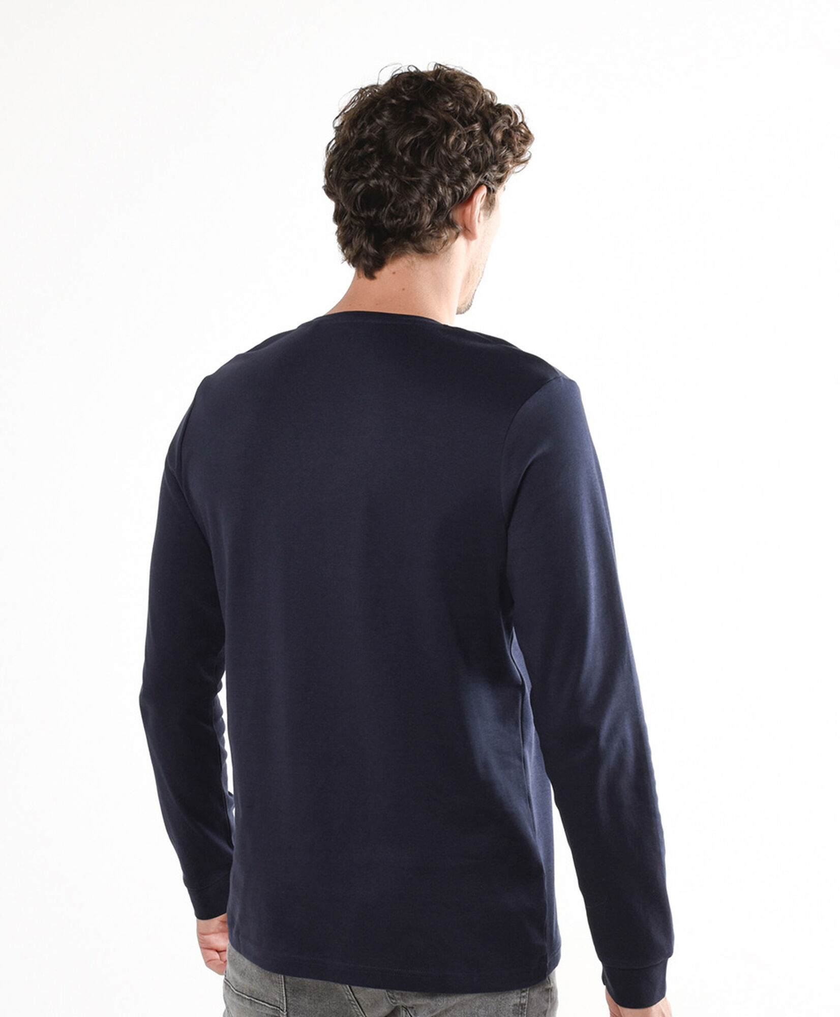 Polera hombre manga larga lisa Polera hombre manga larga lisa