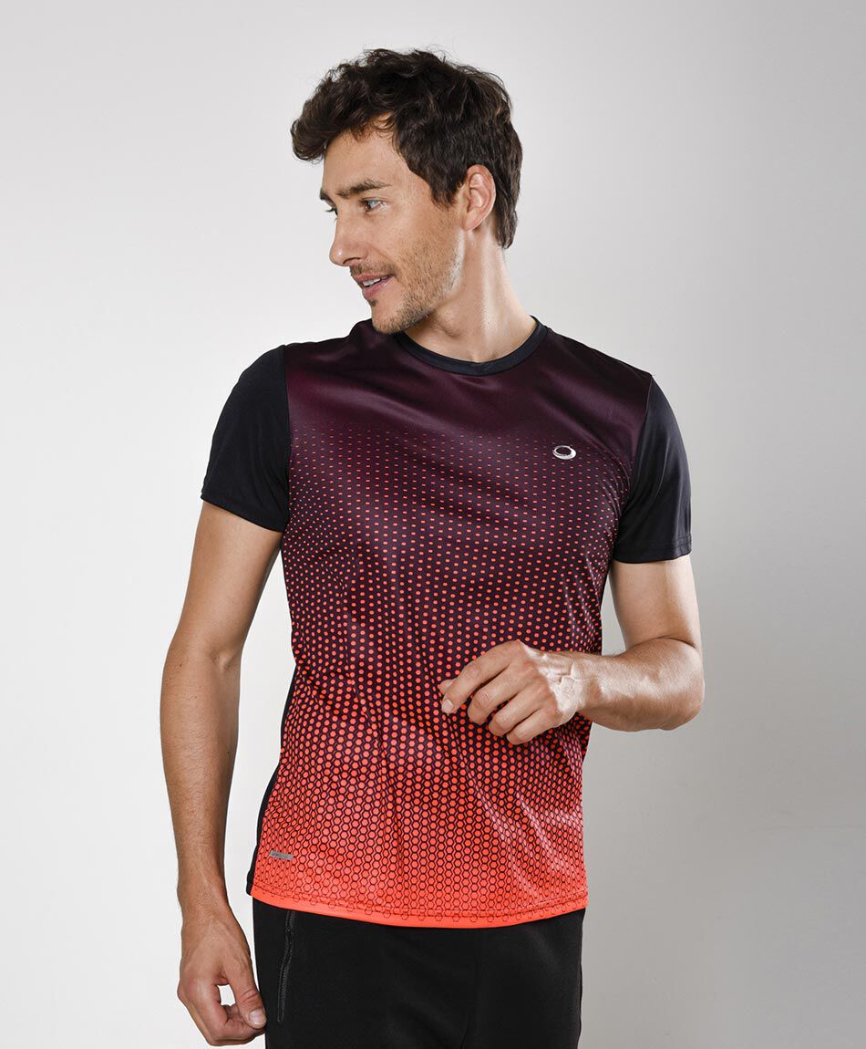 Polera deportiva manga corta cuello redondo