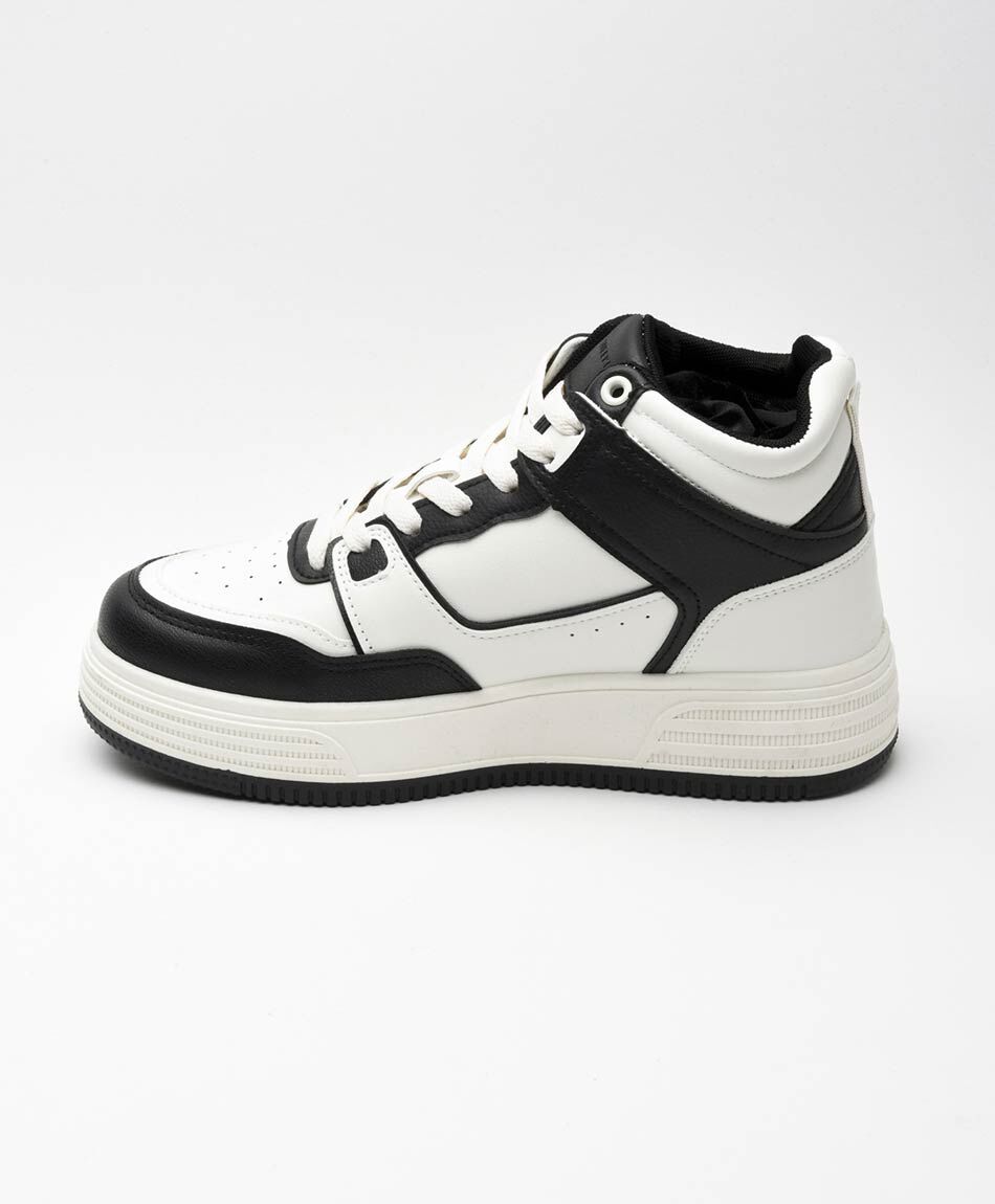 Zapatilla mujer ca&ntilde;a alta bicolor