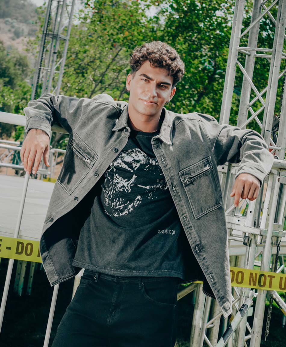 Chaqueta hombre denim bolsillos