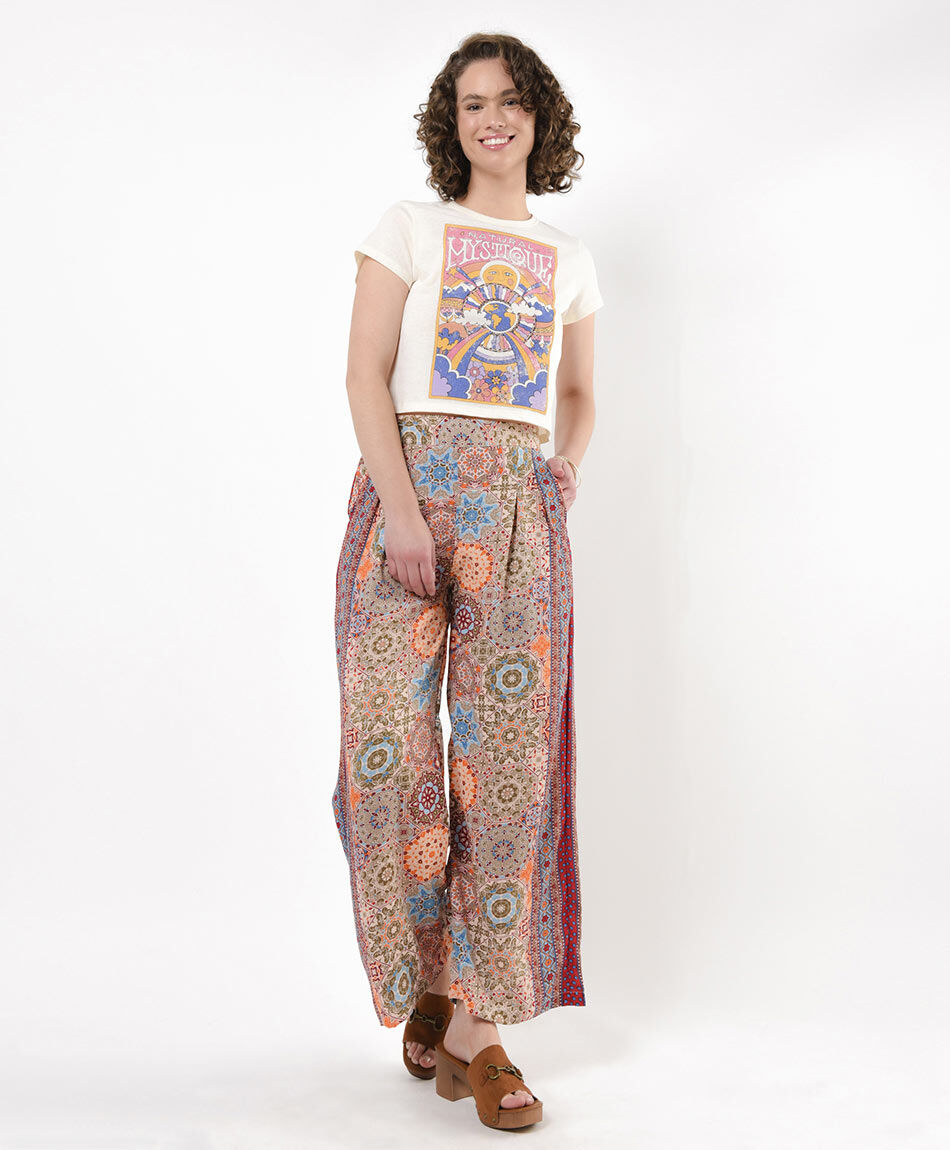 Pantalón mujer estampado soles