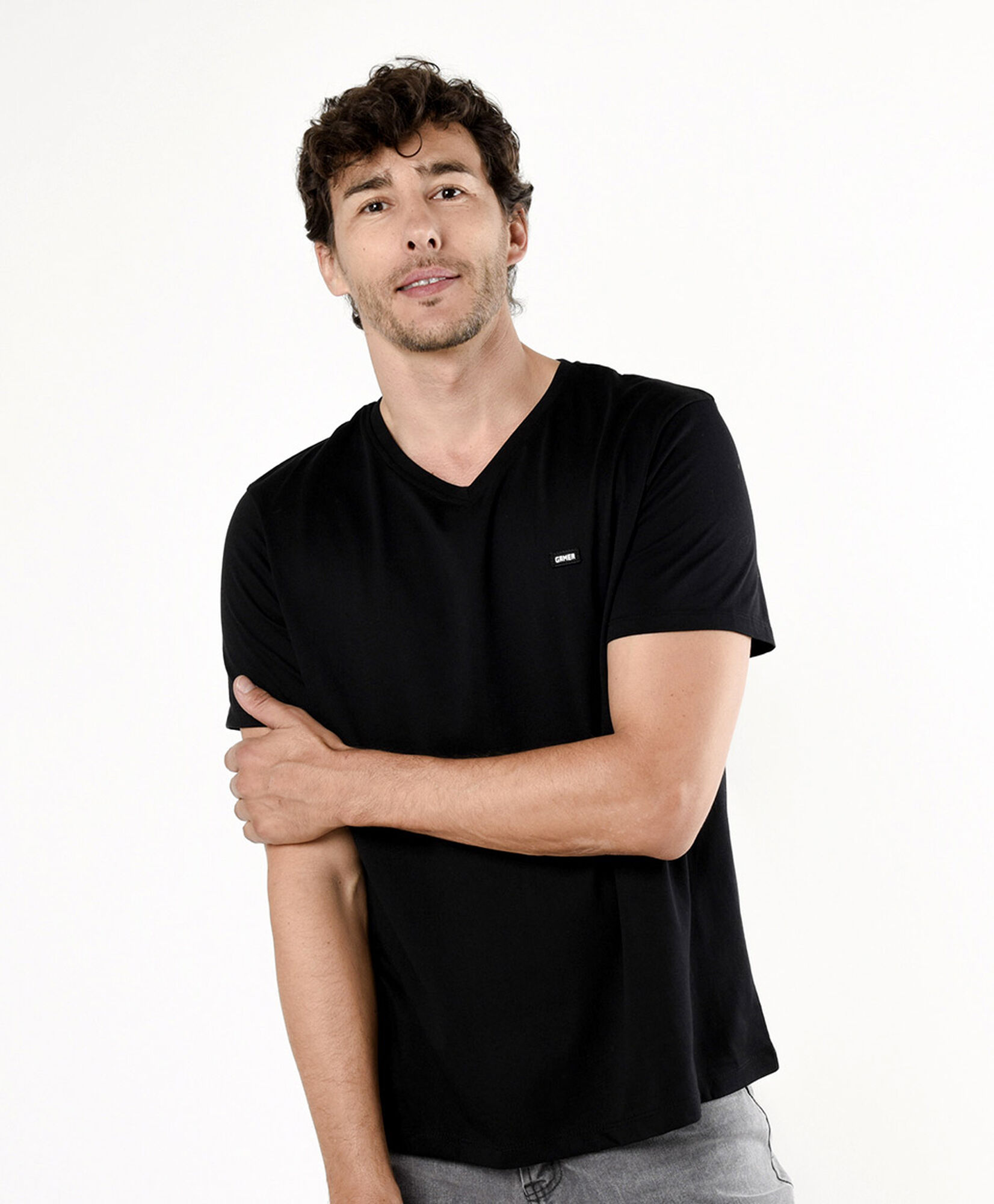 Polera hombre lisa parche gamer Polera hombre lisa parche gamer