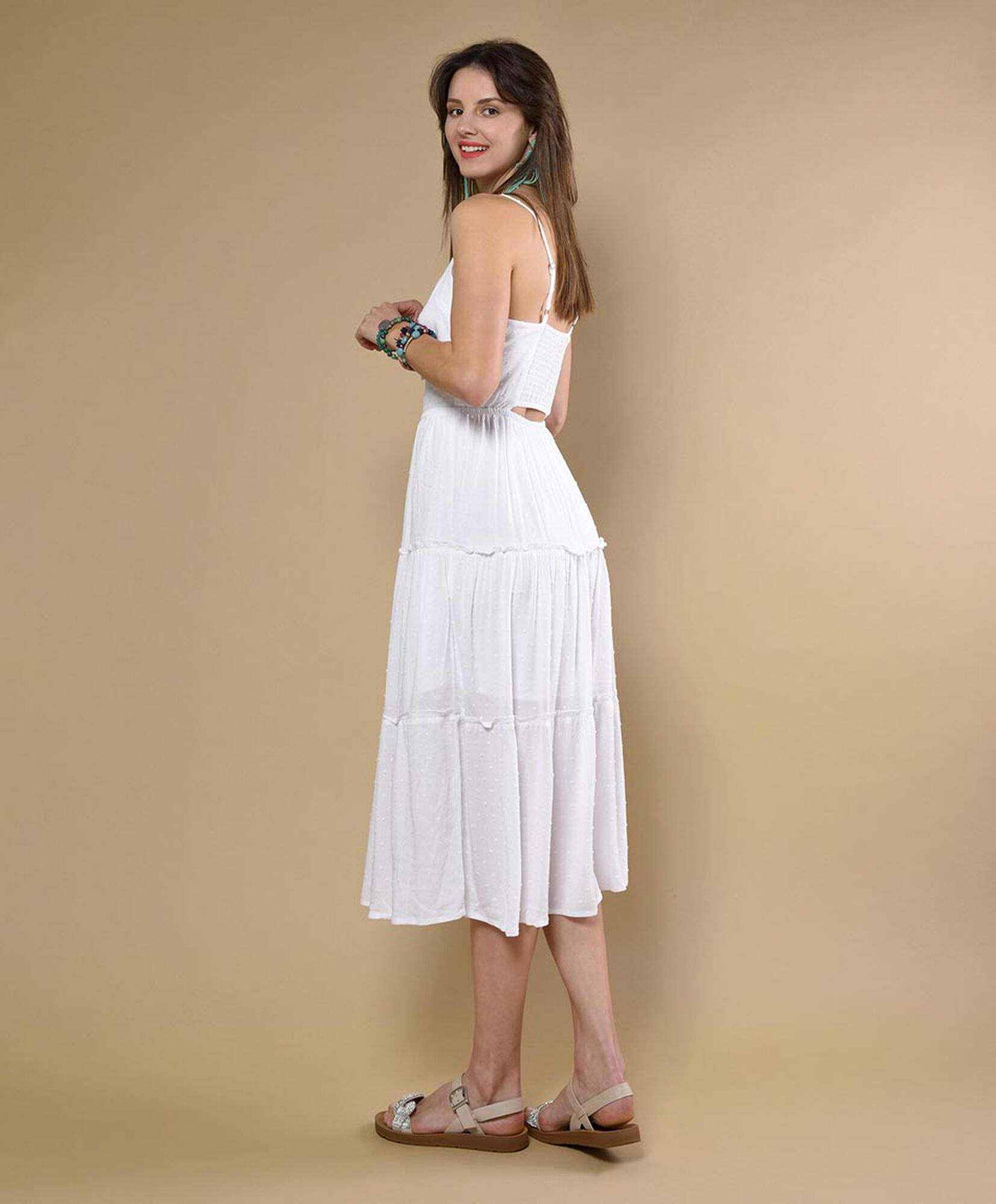 Vestido midi tirantes Vestido midi tirantes