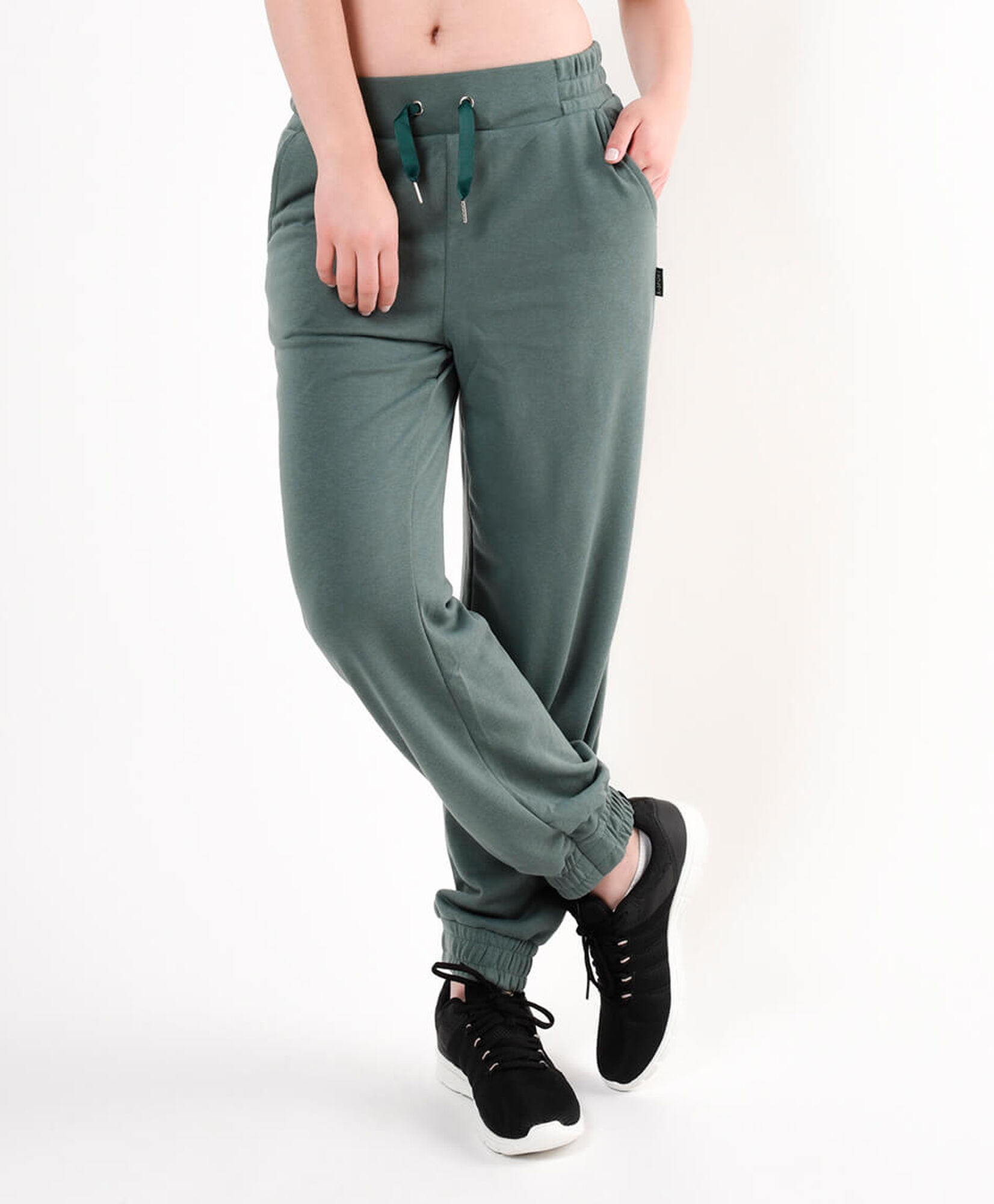Pantalón de buzo mujer liso verde Pantalón de buzo mujer liso verde