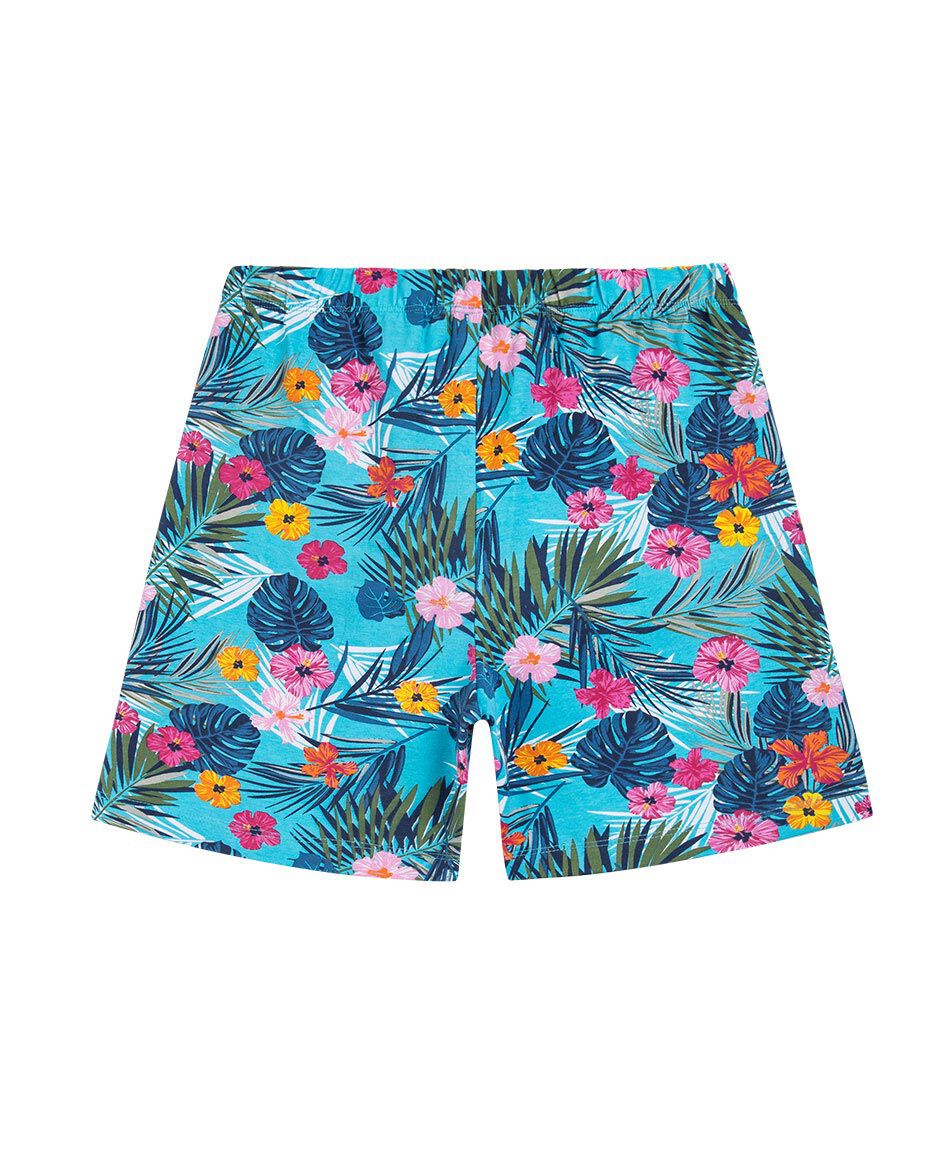 Short ni&ntilde;a biker tropical