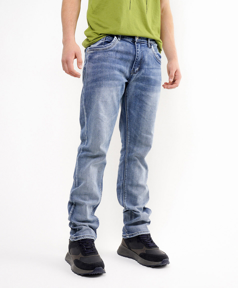 Jeans hombre desgastado slim fit