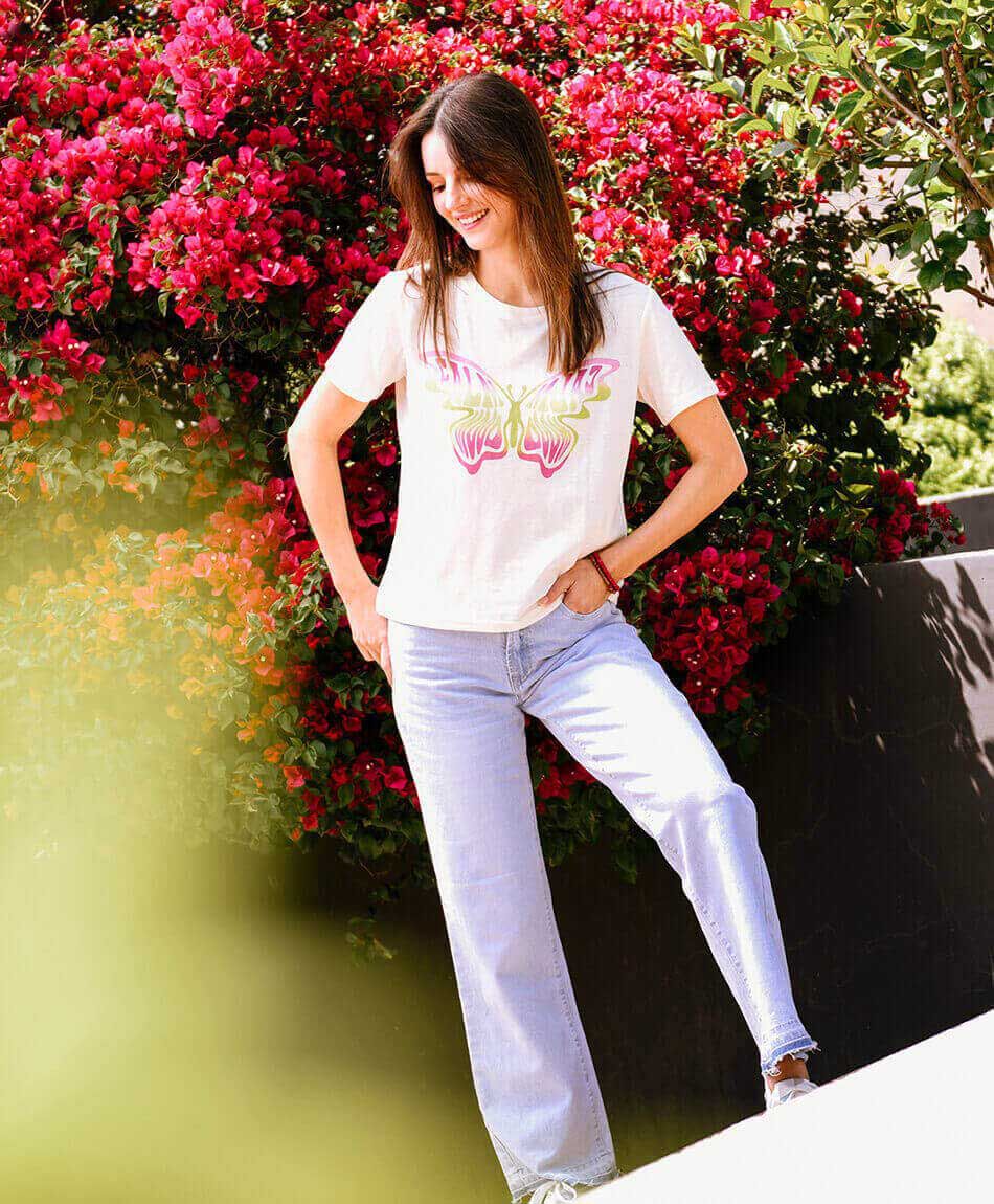 Jeans tiro alto moms