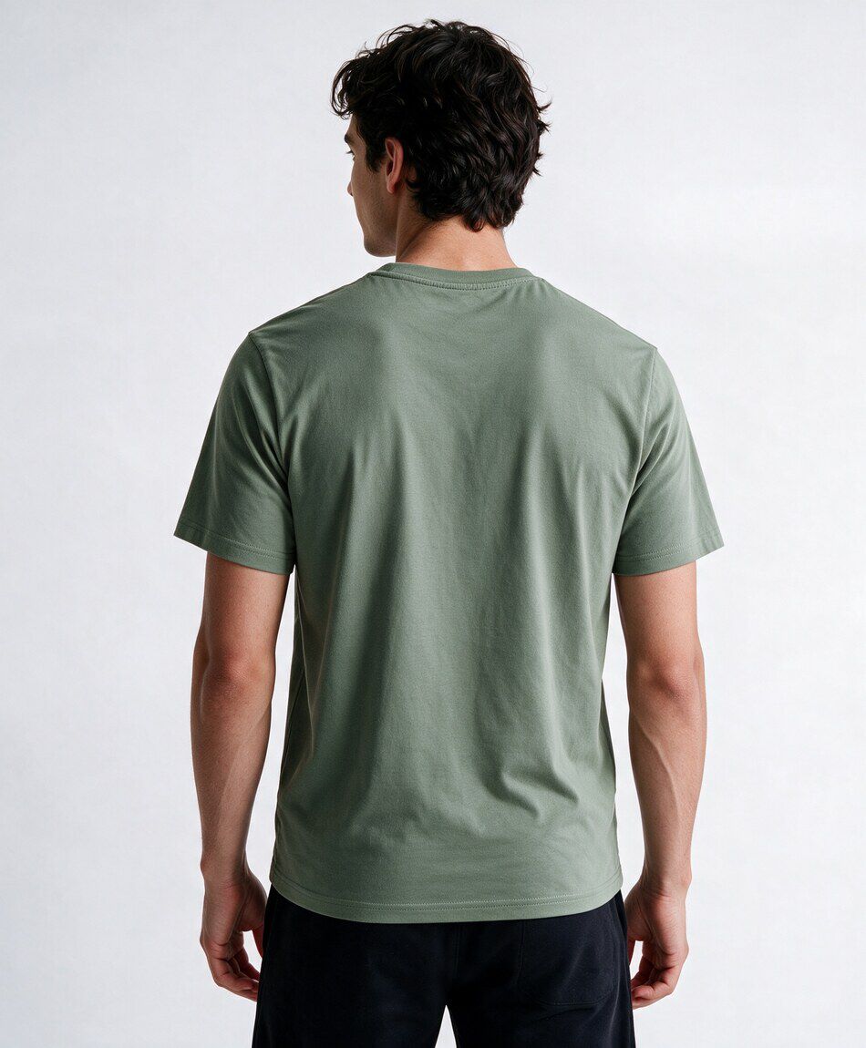 Polera hombre lisa logo