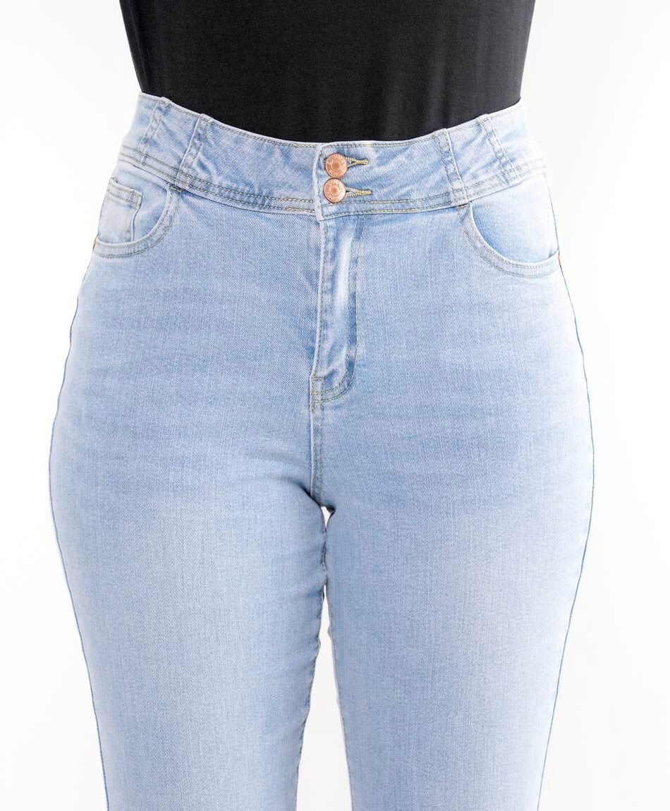 Jeans mujer pretina flare