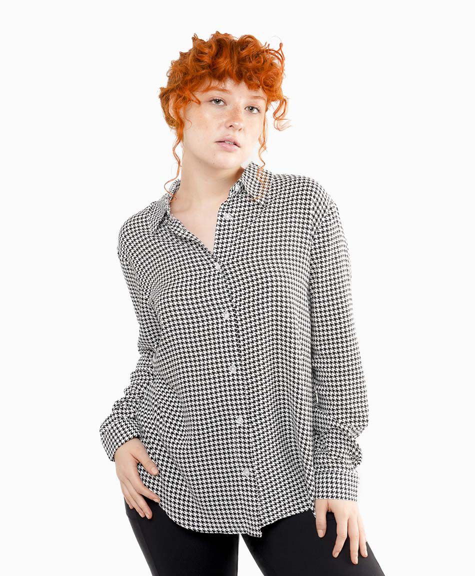 Blusa mujer pied de poule
