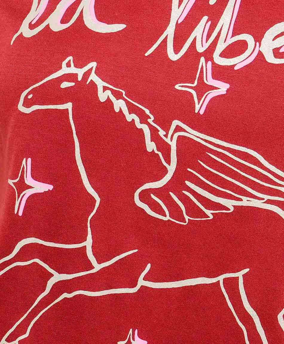 Polera mujer estampado pegaso