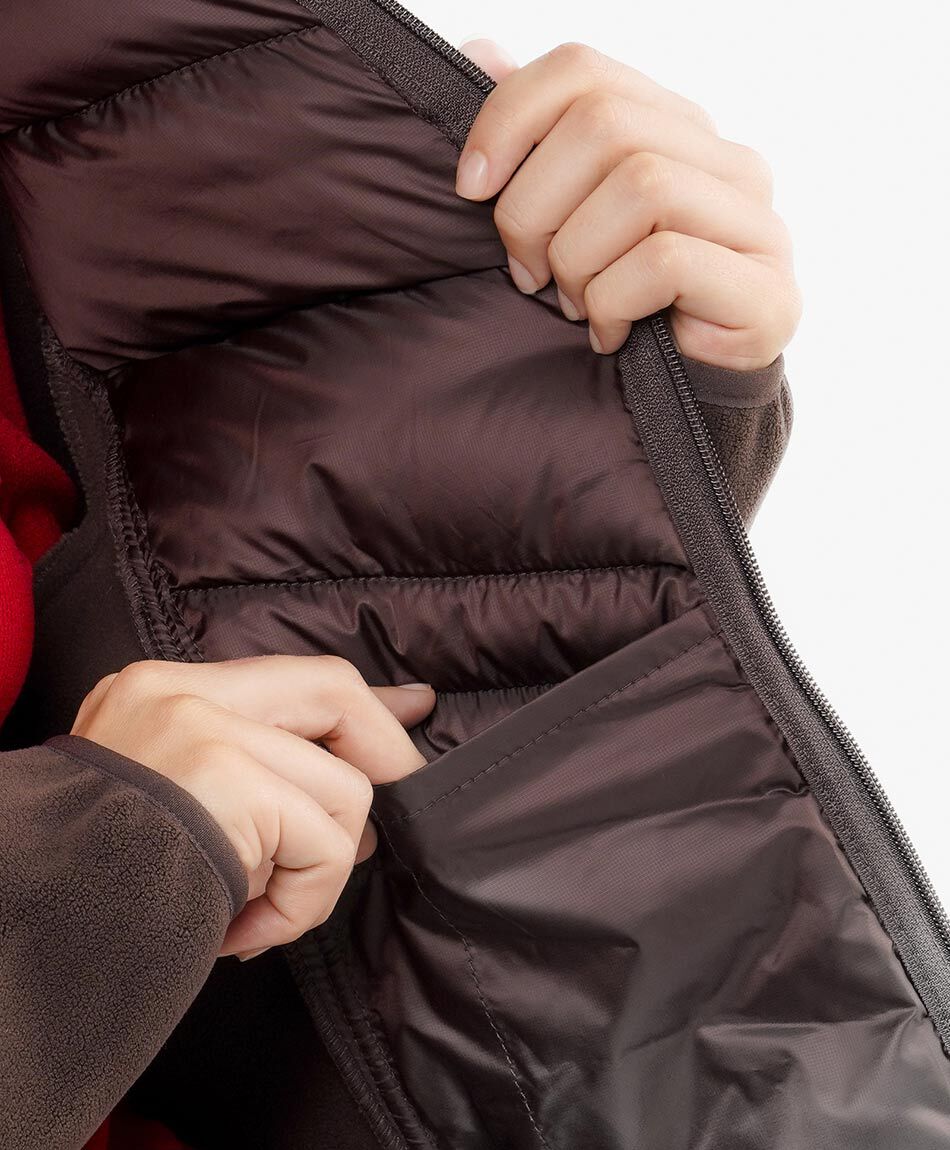 Parka mujer ultra light caf&eacute;