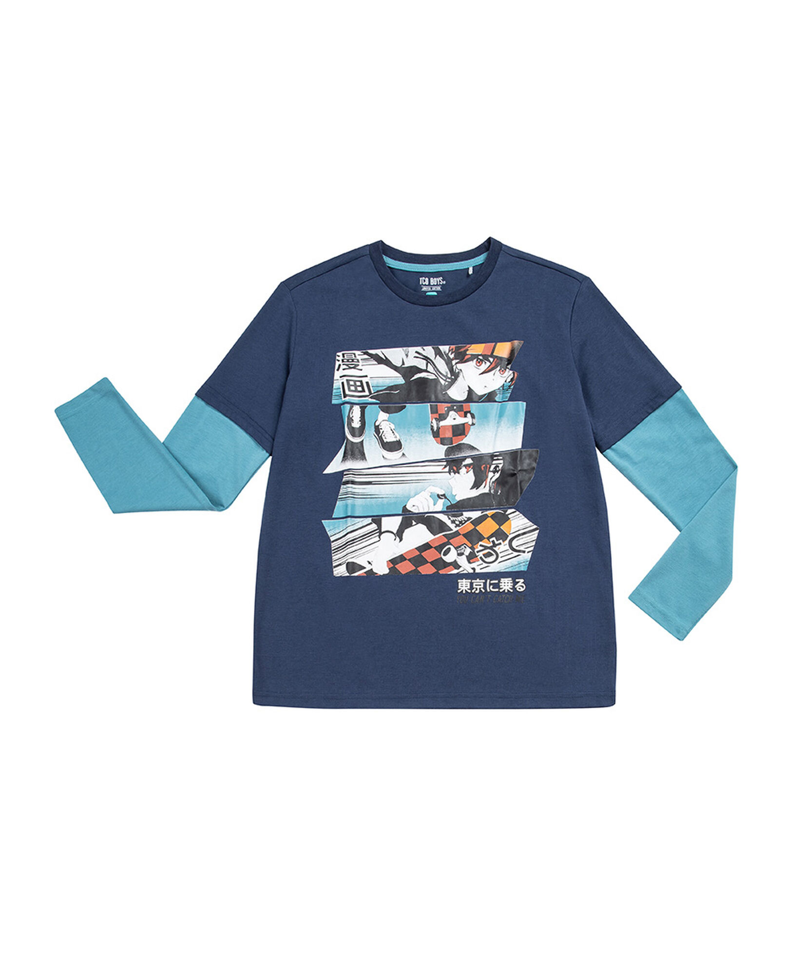 Polera manga larga azul Polera manga larga azul