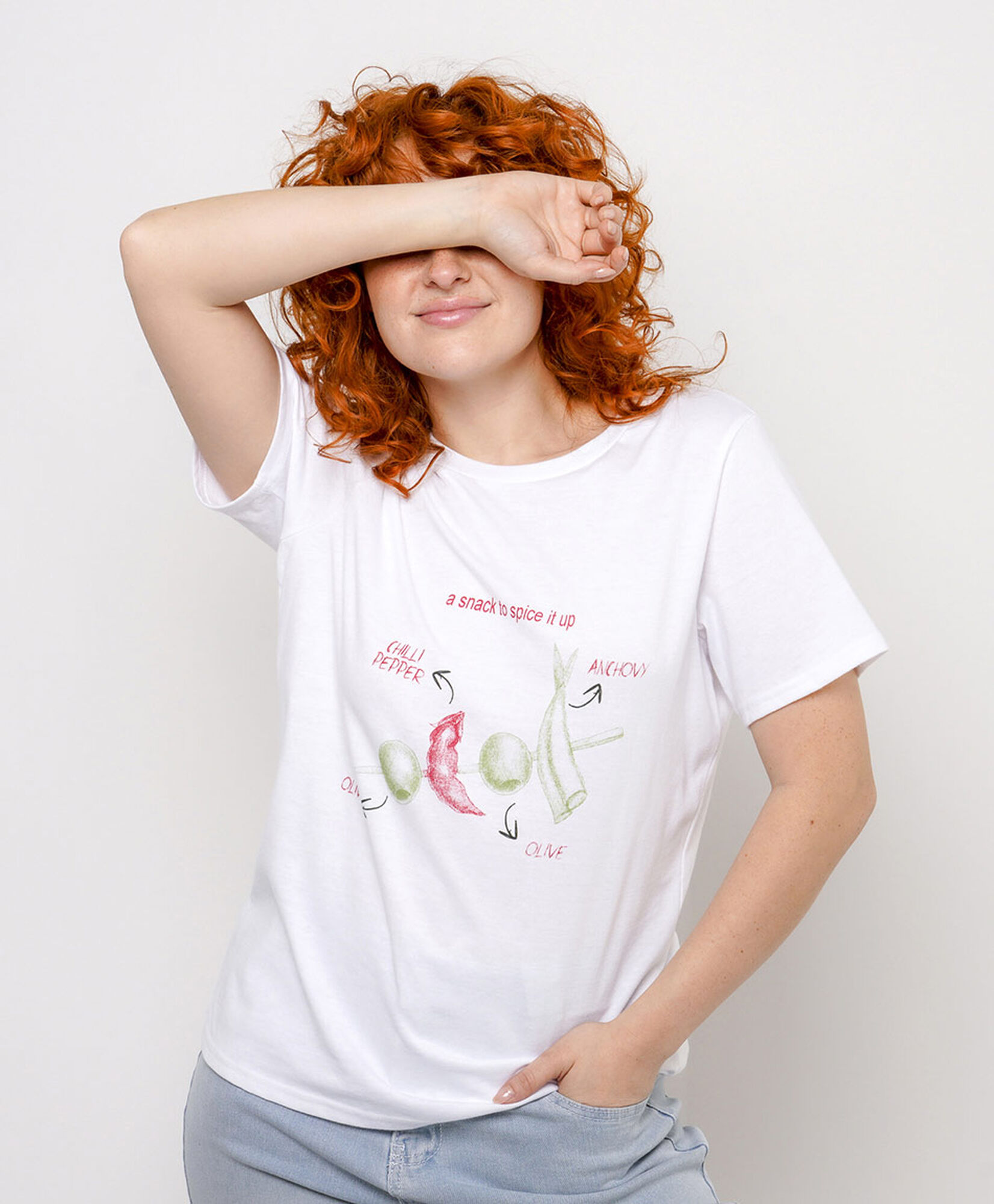 Polera mujer estampado oliva Polera mujer estampado oliva