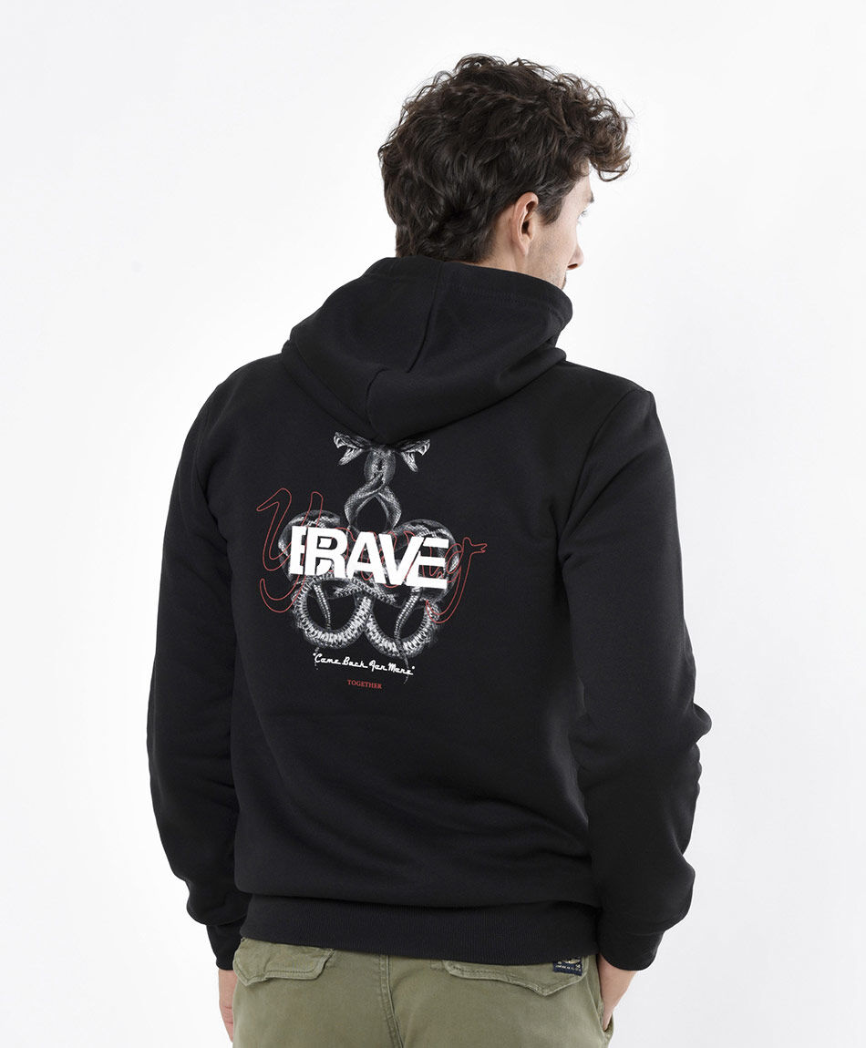 Poler&oacute;n hombre doble estampado