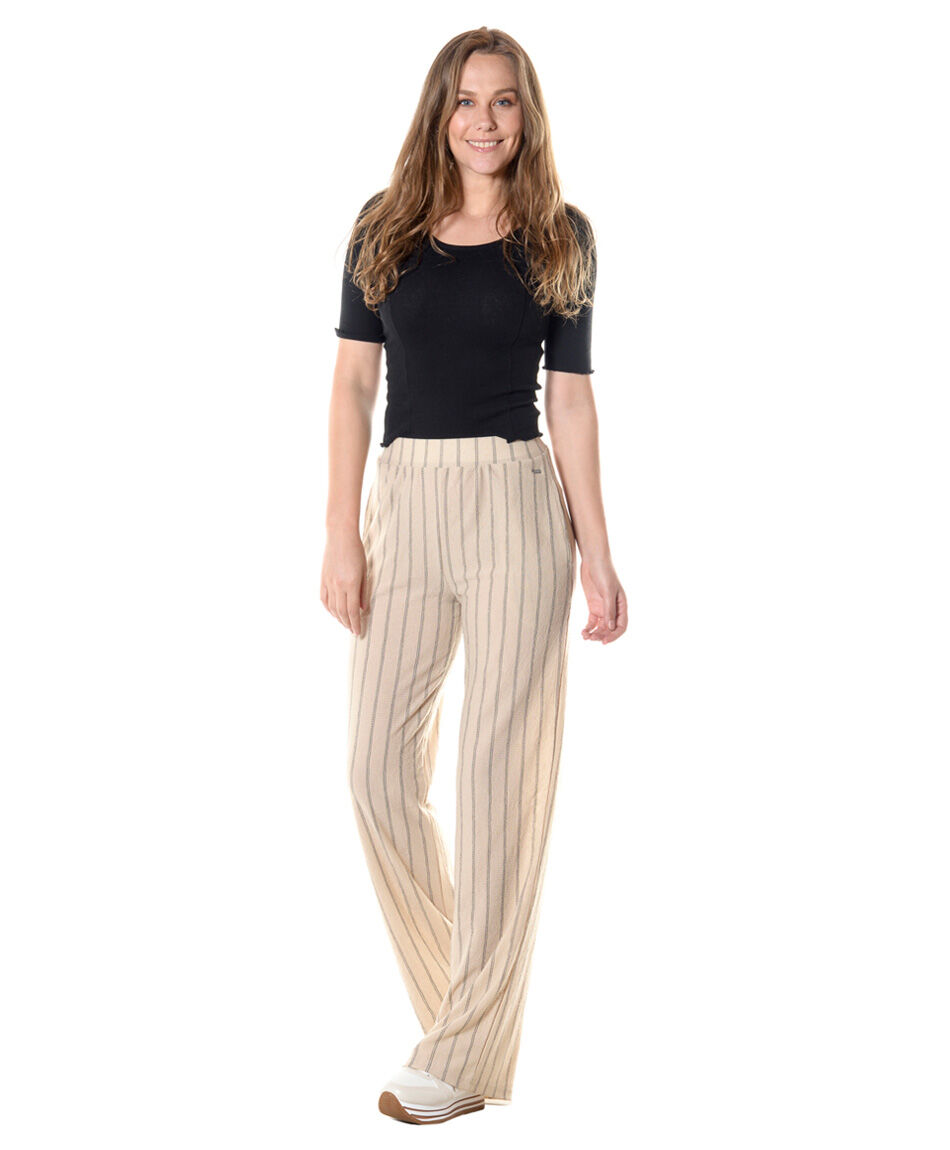 Pantalon crepe flare