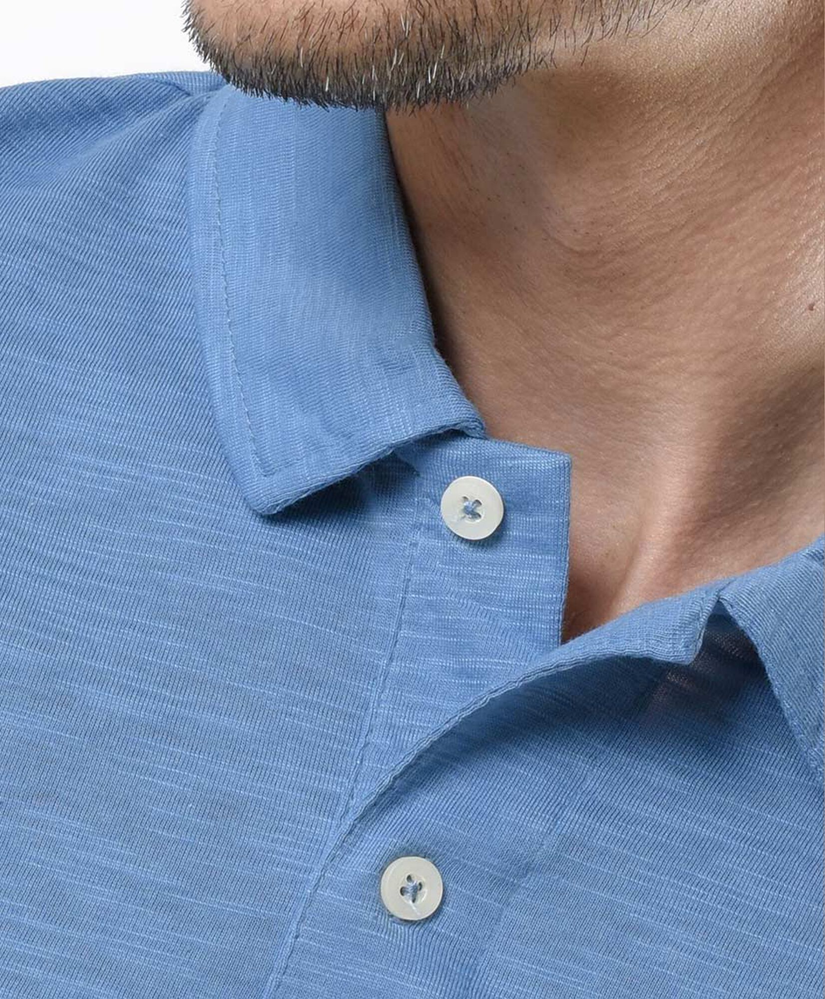 Polera hombre jaspeada bolsillo cuello piqué Polera hombre jaspeada bolsillo cuello piqué