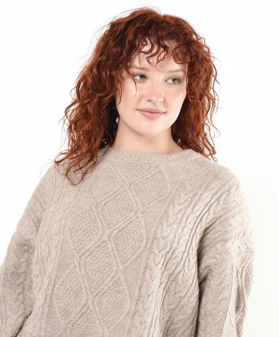 Sweater mujer trenzas