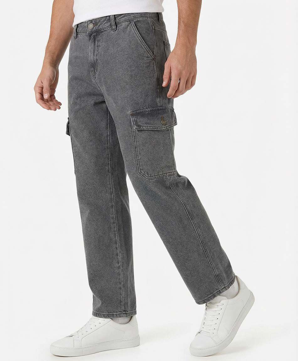 Jeans hombre cargo rectos