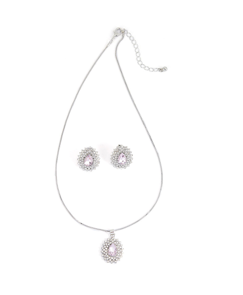 Set collar + aros mujer diamond