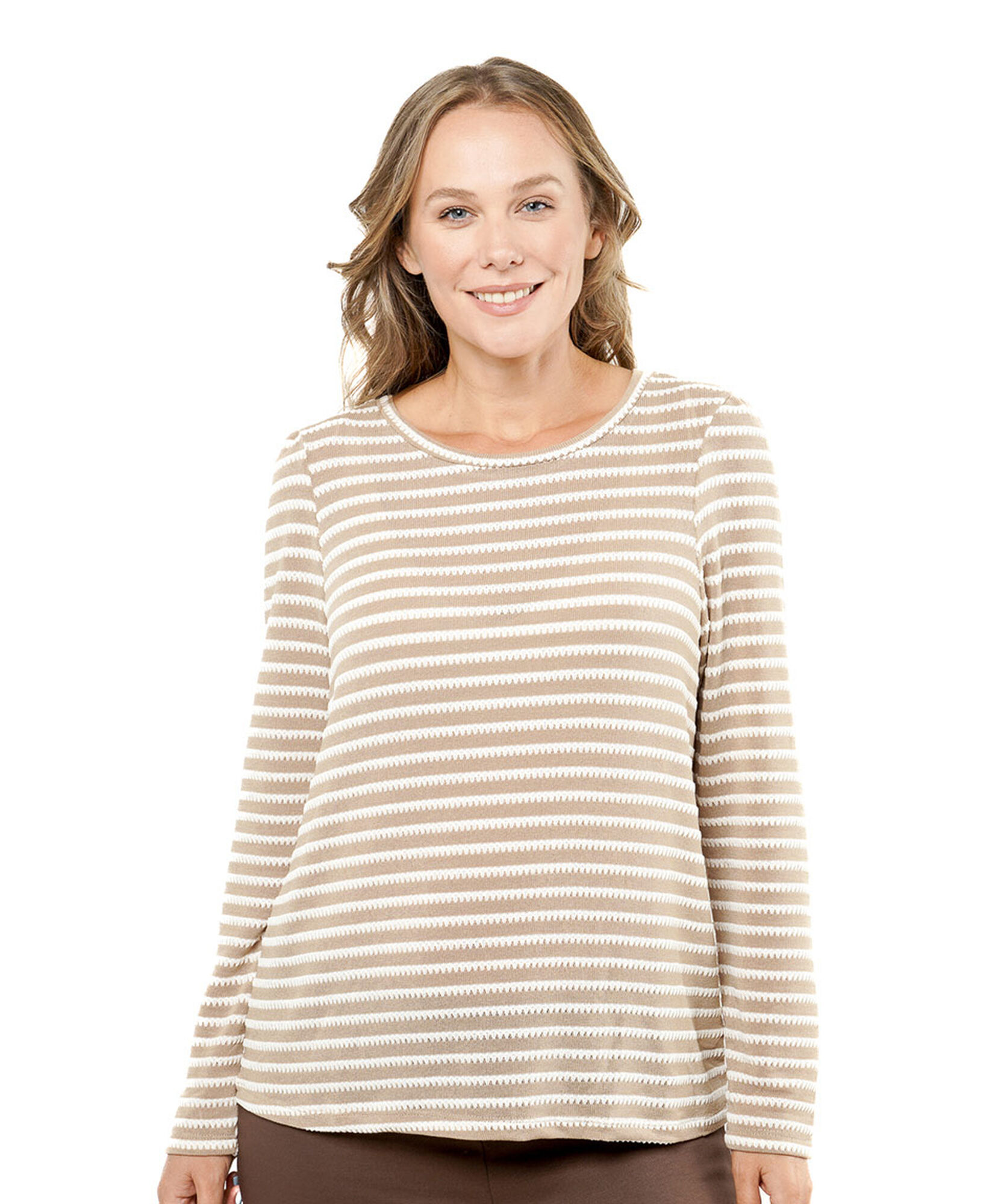 Polera mujer líneas estilo tejido Polera mujer líneas estilo tejido