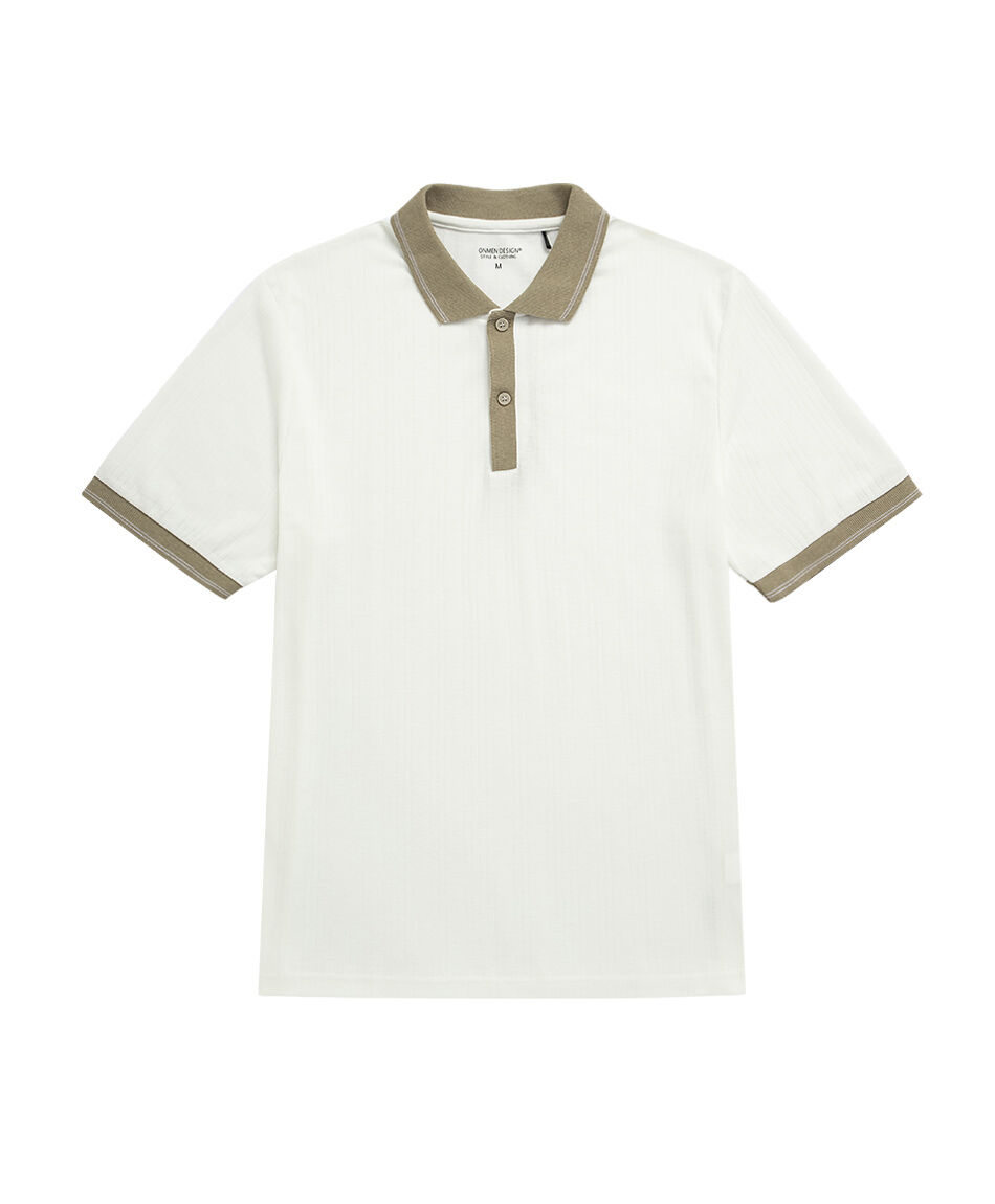 Polera hombre cuello polo estilo minimalista