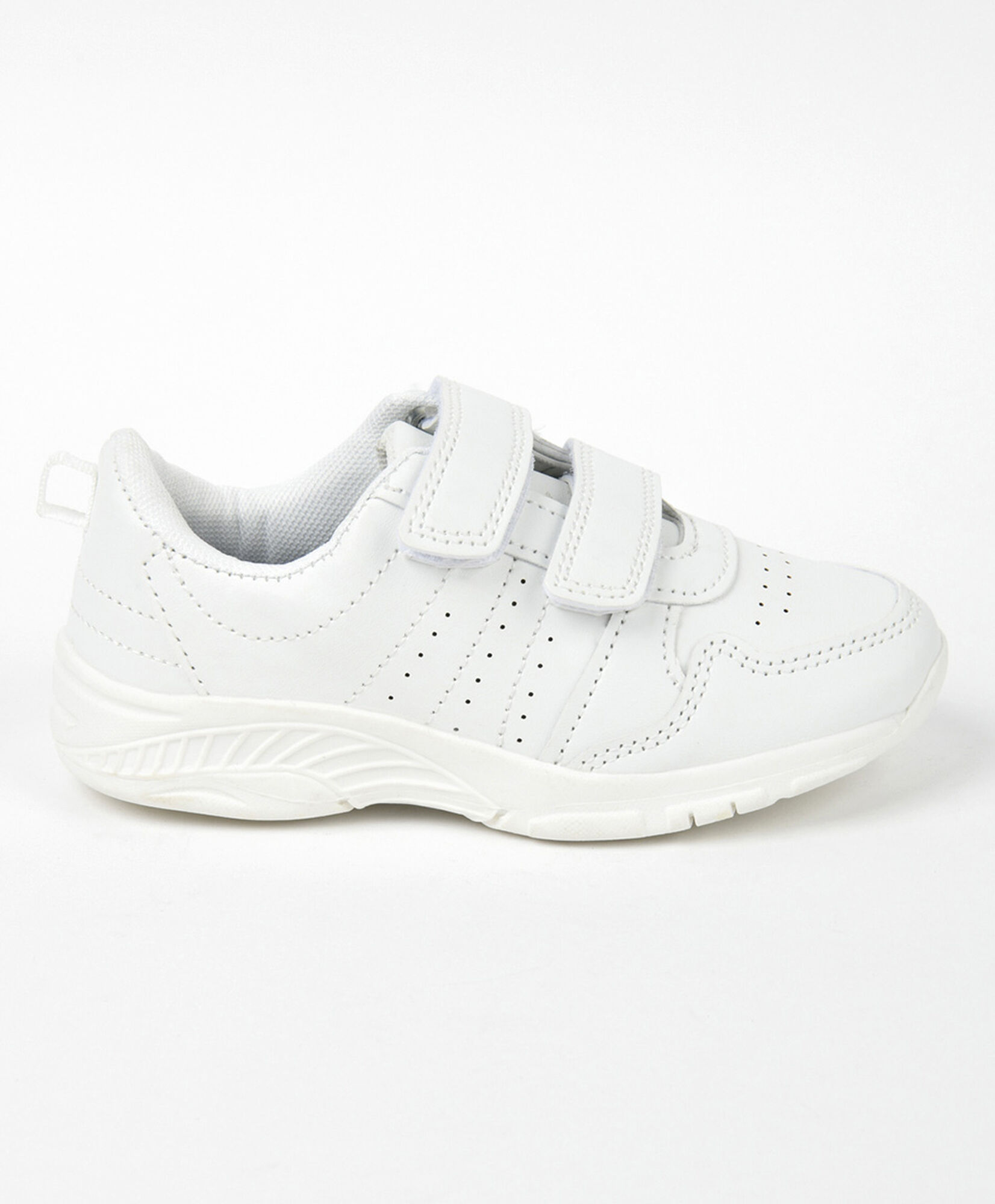 Zapatilla escolar blanca velcros Zapatilla escolar blanca velcros