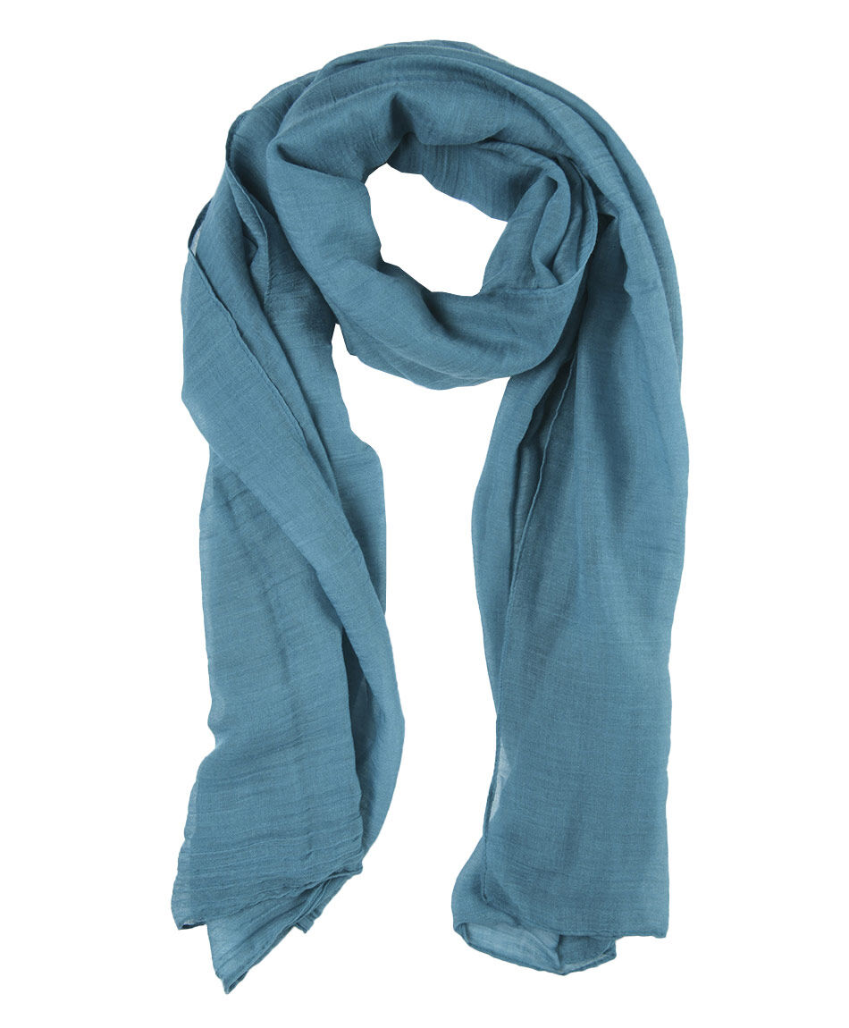 Bufanda mujer delgada turquesa larga