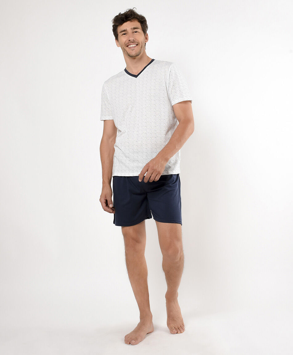 Pijama hombre mini líneas