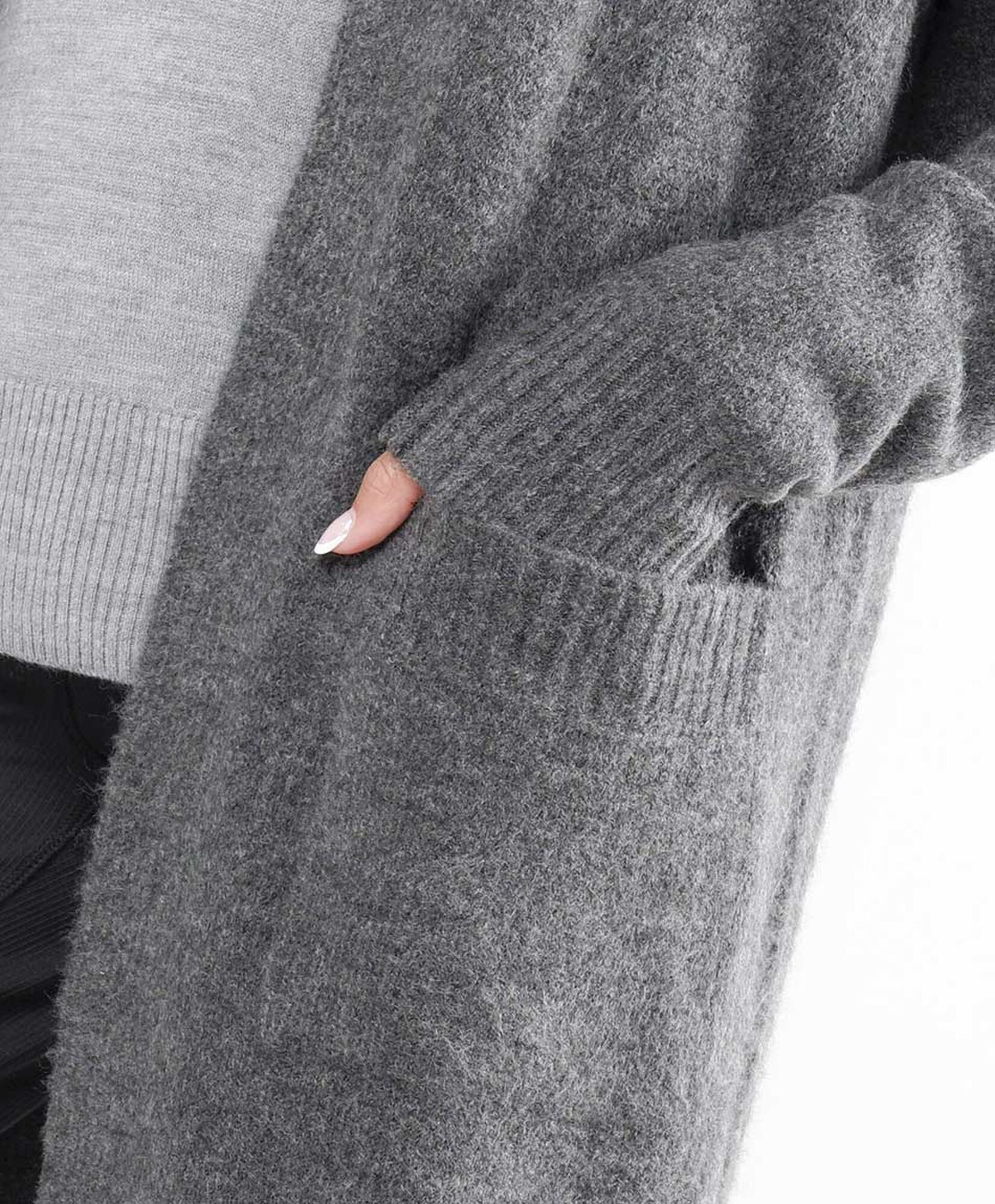 Cardigan mujer largo gris Cardigan mujer largo gris