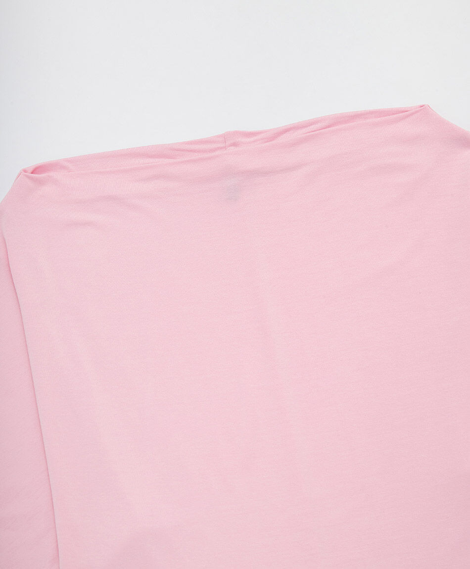Polera mujer lisa cuello bote