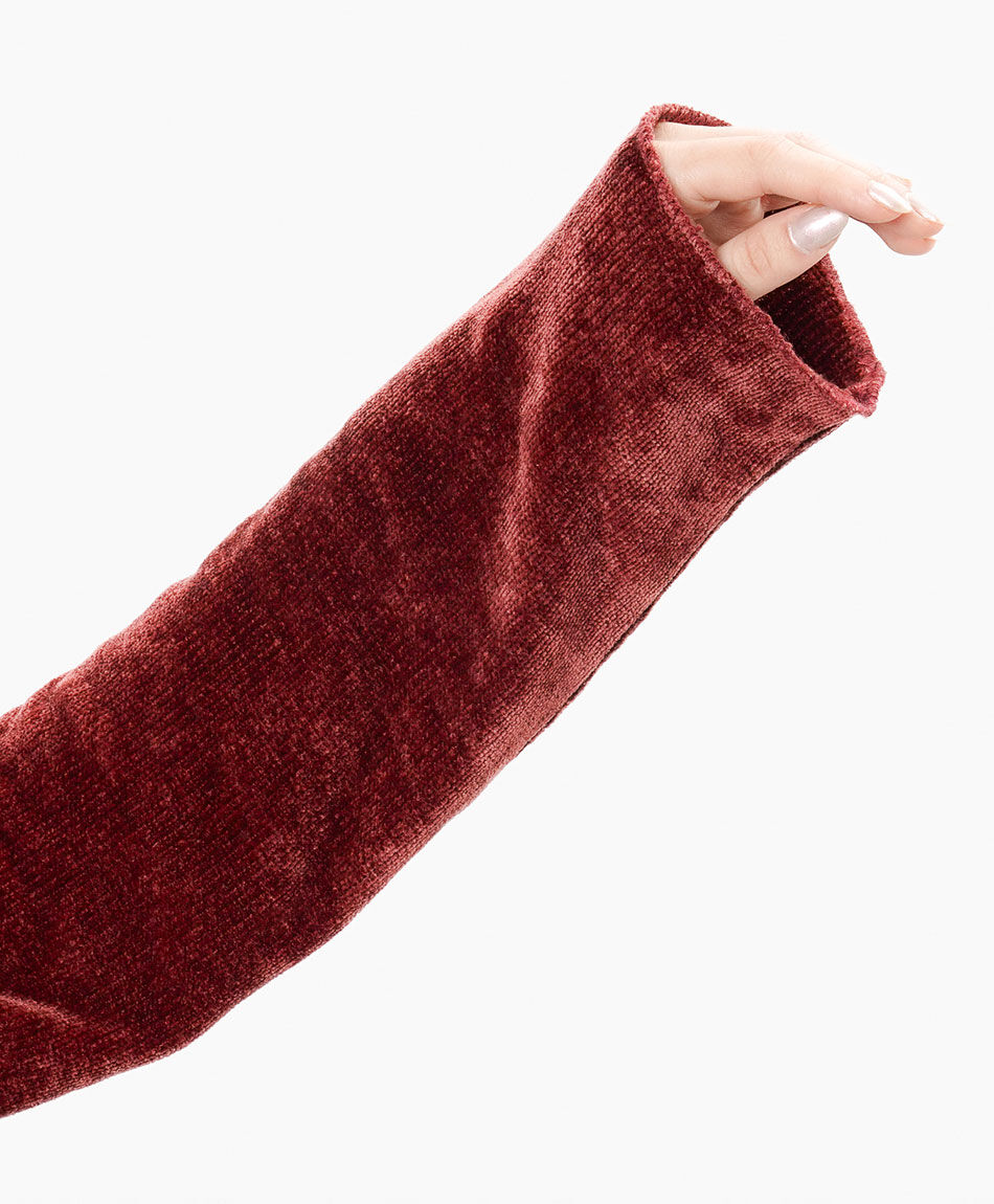 Sweater mujer chenille rojo