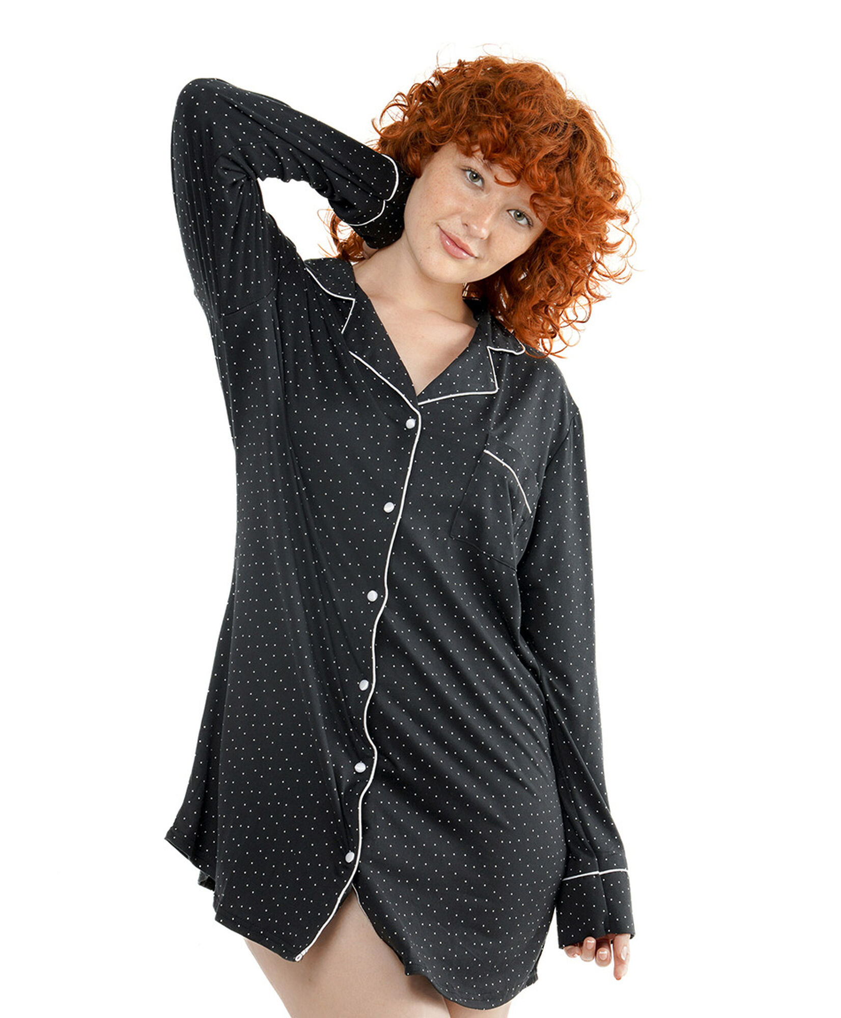 Camisola mujer puntitos piping Camisola mujer puntitos piping