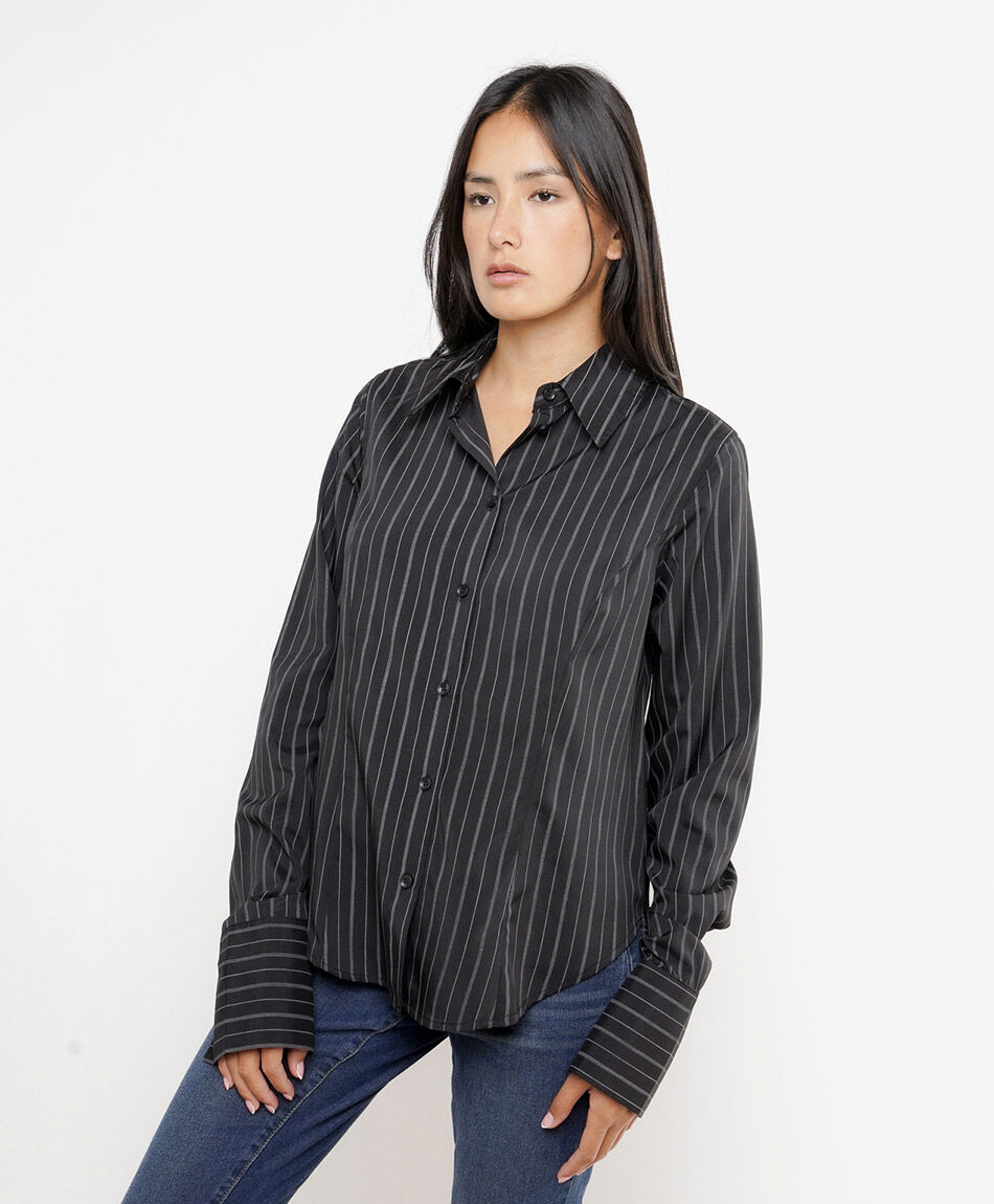 Blusa mujer l&iacute;neas black