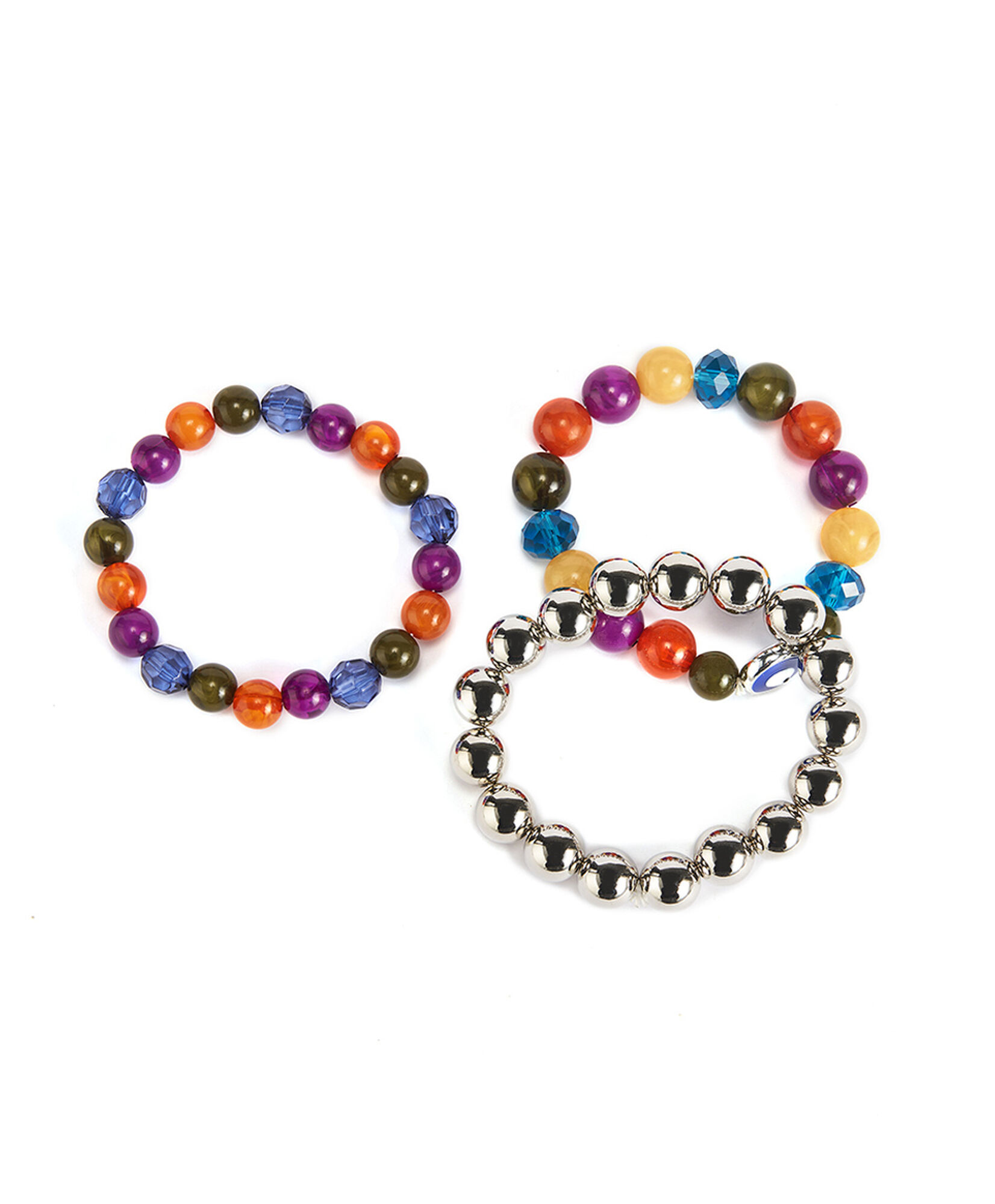 Set 3 pulseras mujer colores silver Set 3 pulseras mujer colores silver