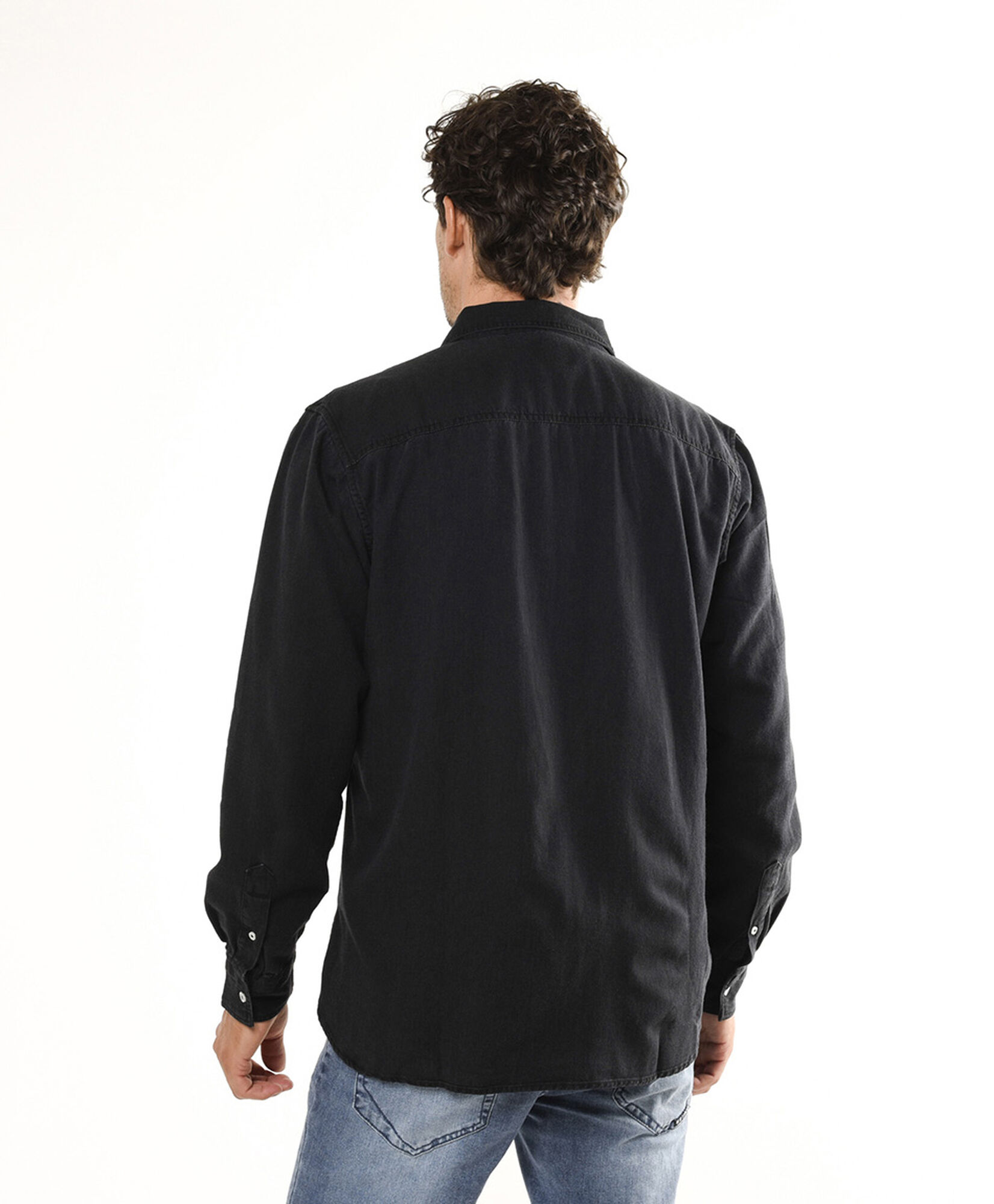 Camisa hombre lisa negra Camisa hombre lisa negra