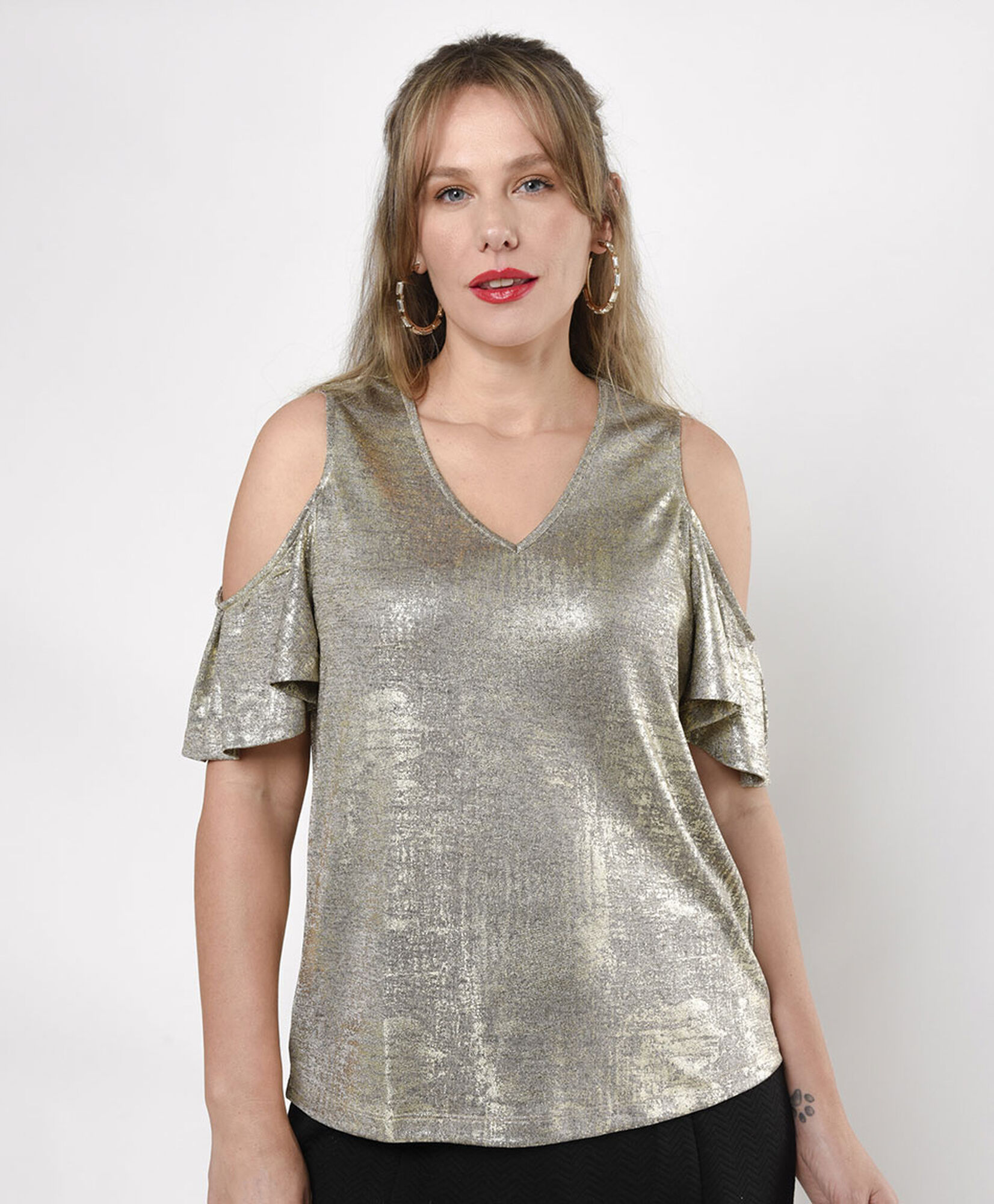 Polera mujer metalizada Polera mujer metalizada