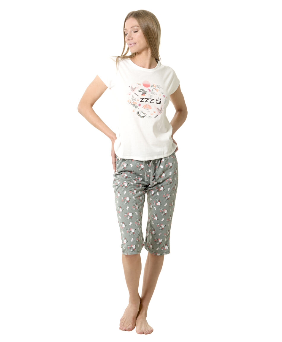 Pijama capri print
