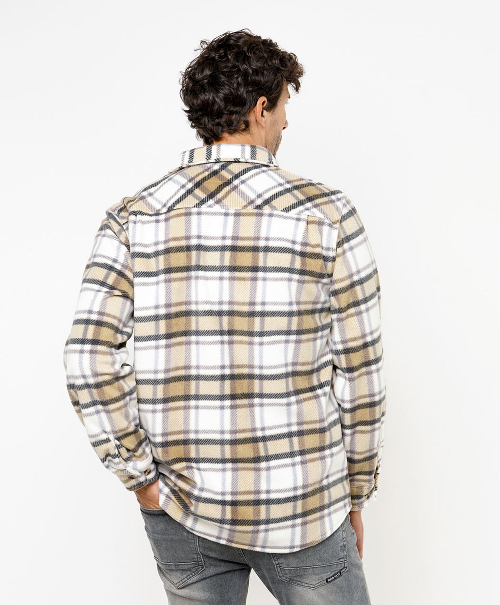 Chaqueta hombre polar leñadora beige Chaqueta hombre polar leñadora beige