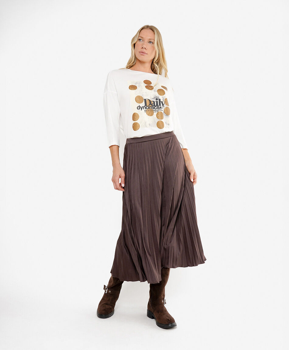 Falda mujer larga plisada