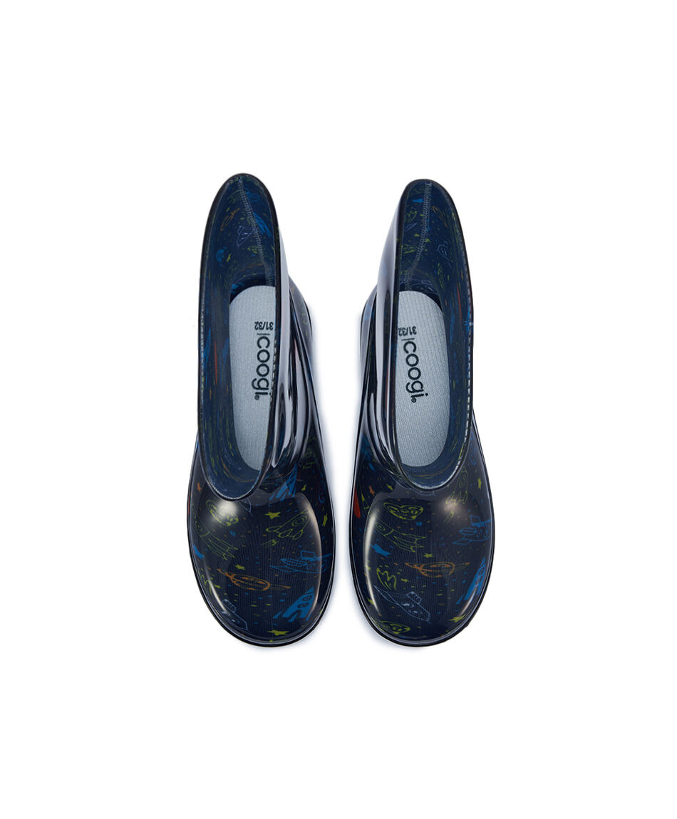 Bota ni&ntilde;o agua estampada cohete