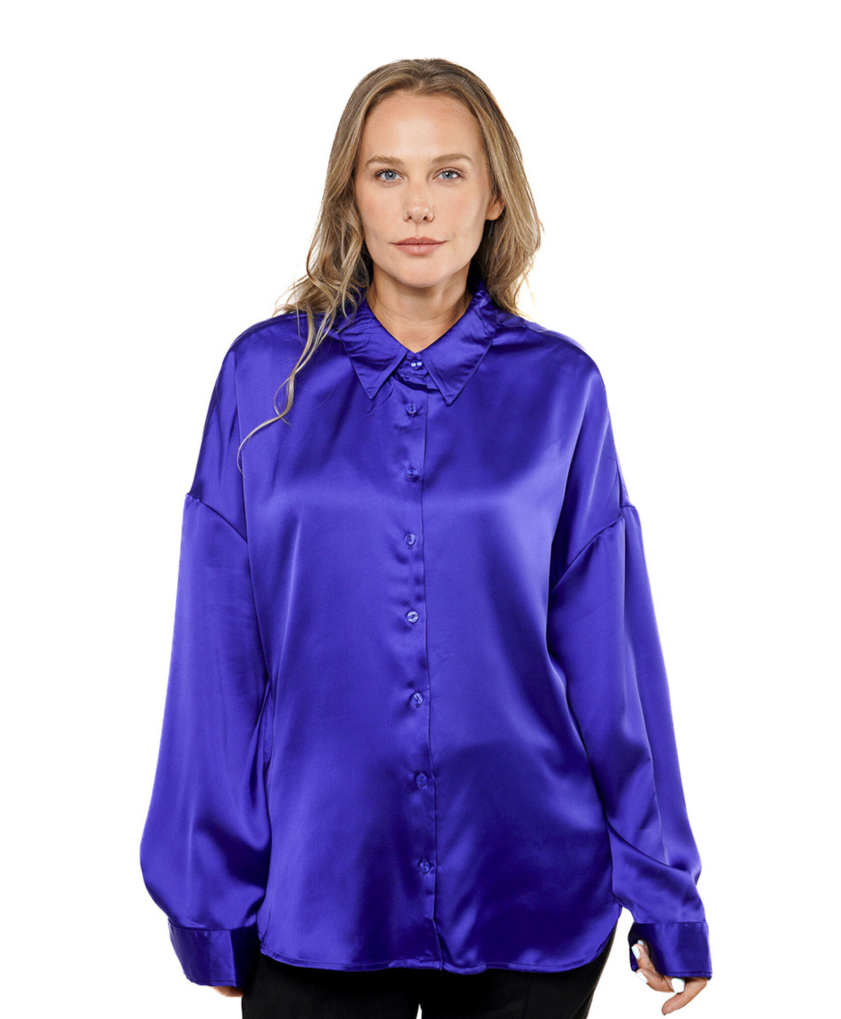 Blusa mujer satinada morada Blusa mujer satinada morada