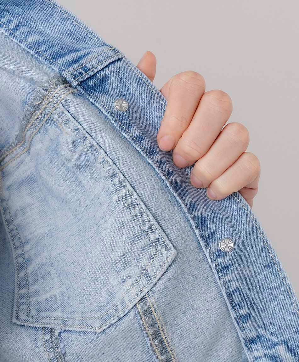 Chaqueta mujer denim entallada