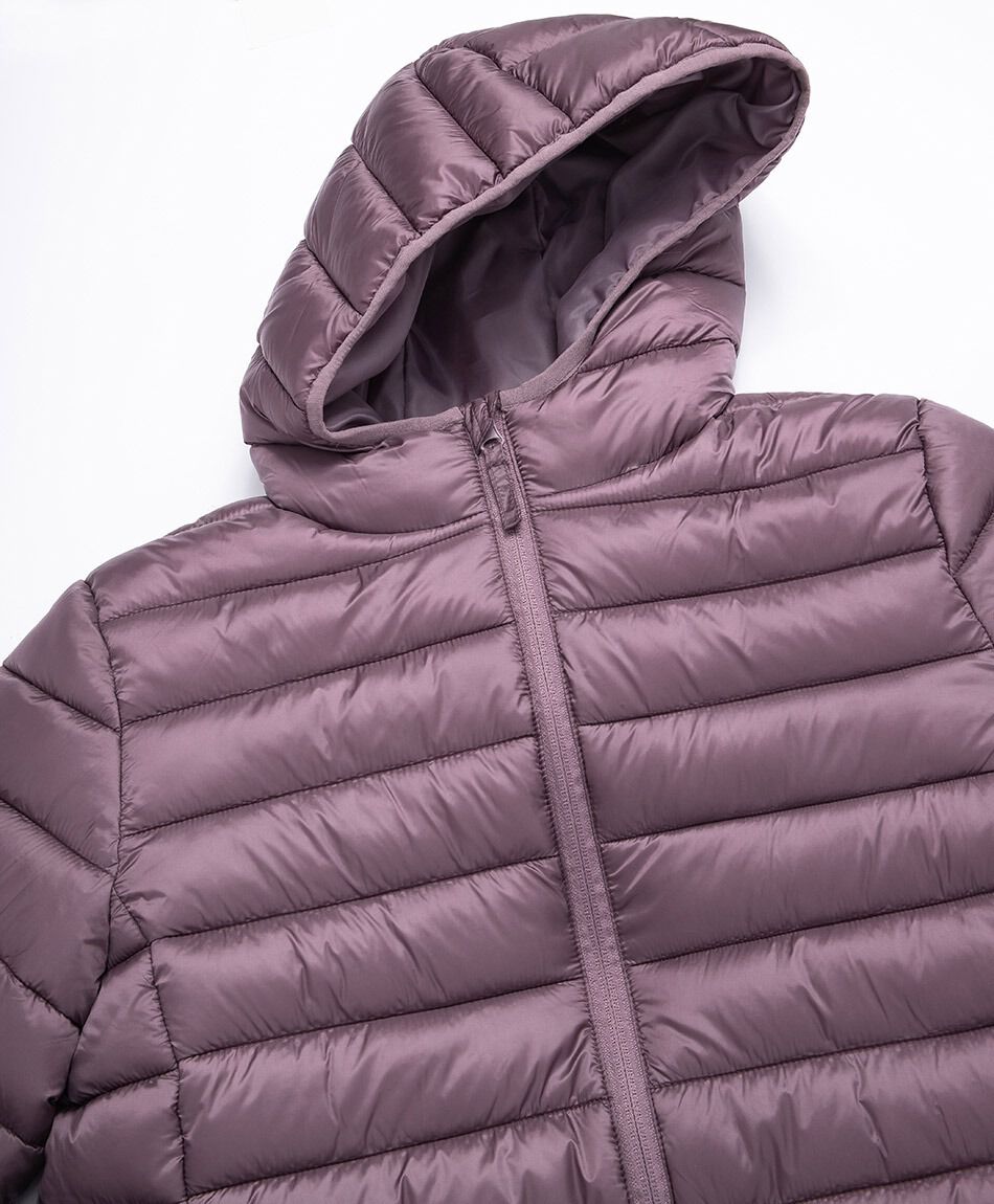Parka ni&ntilde;a  con capucha purple
