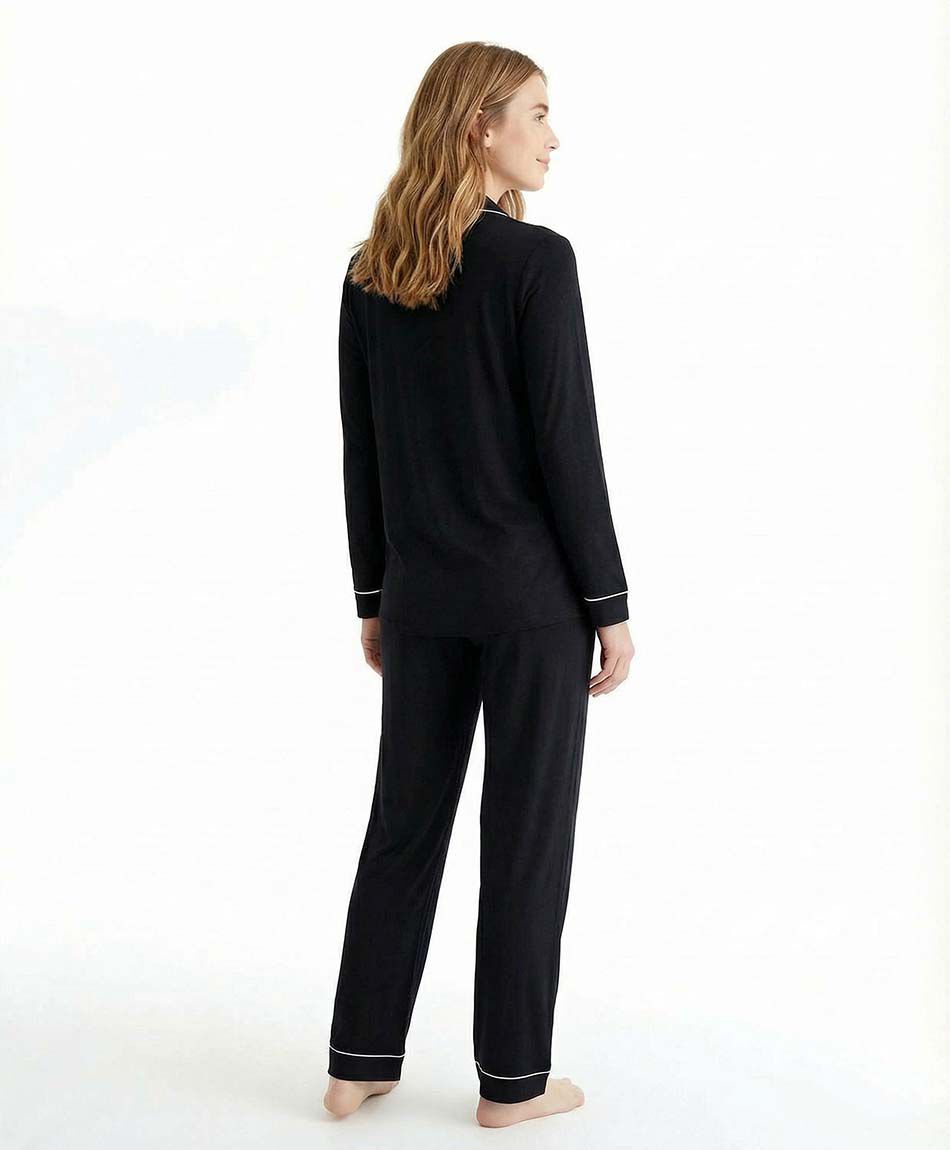 Pijama mujer camisero black