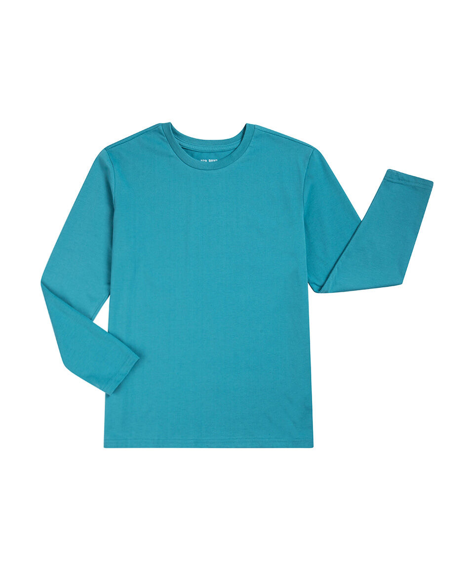 Polera ni&ntilde;o b&aacute;sica manga larga