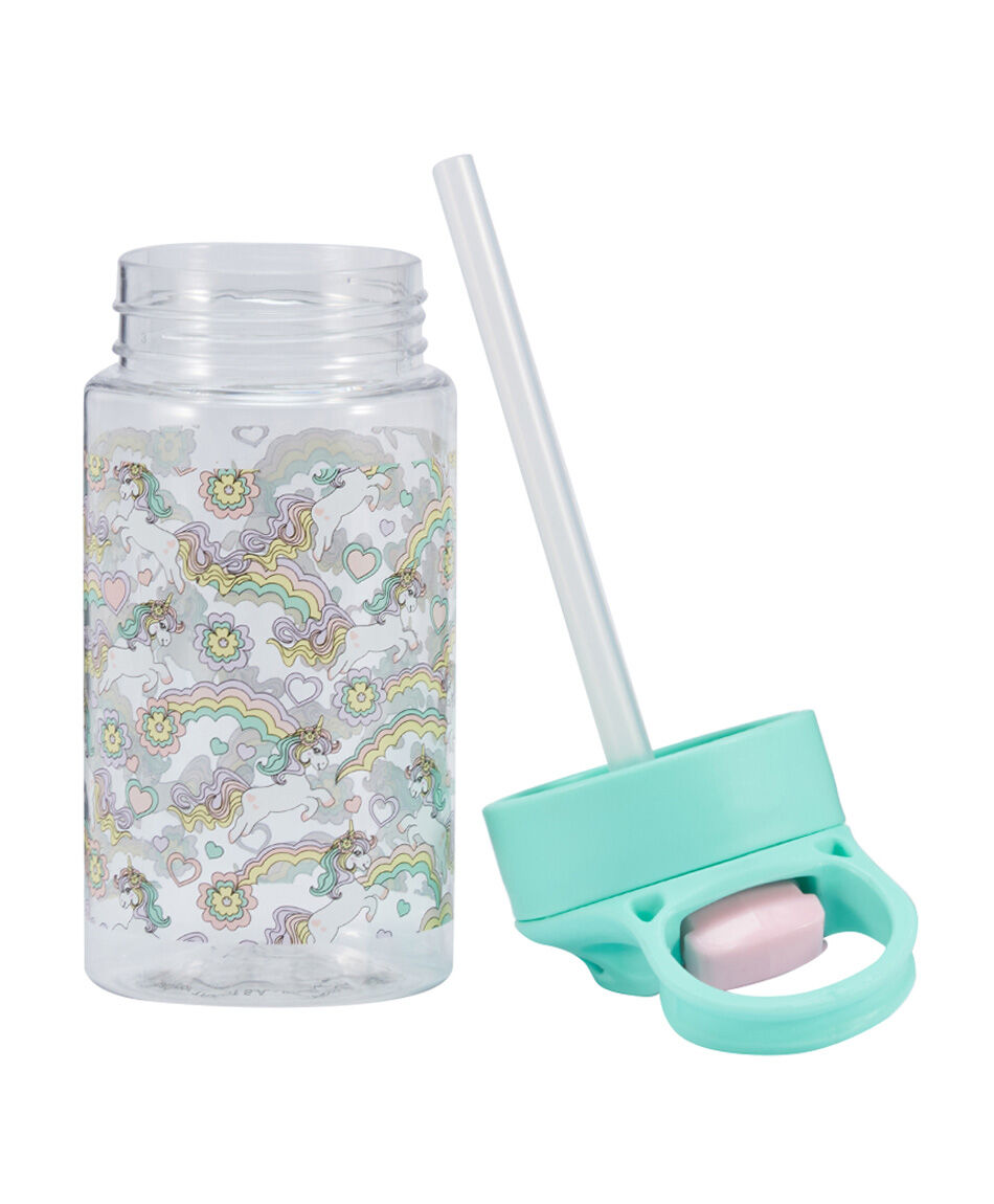 Botella escolar unicornios