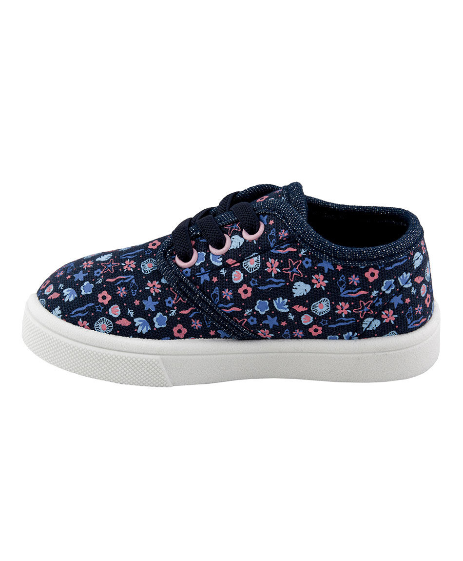 Zapatilla estampada azul marino