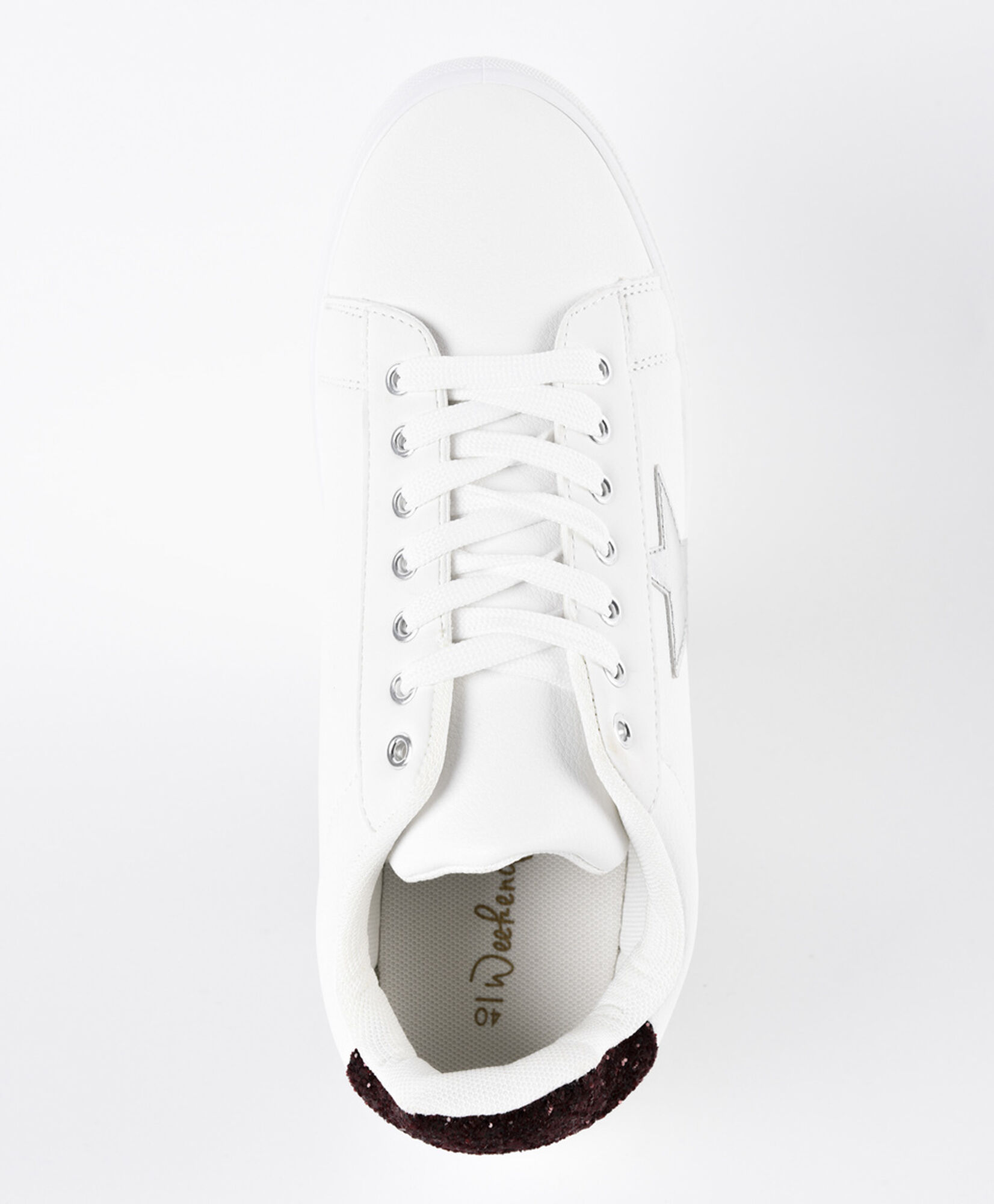 Zapatilla mujer estrella plateada Zapatilla mujer estrella plateada