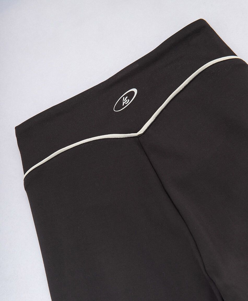 Calza deportiva mujer piping black